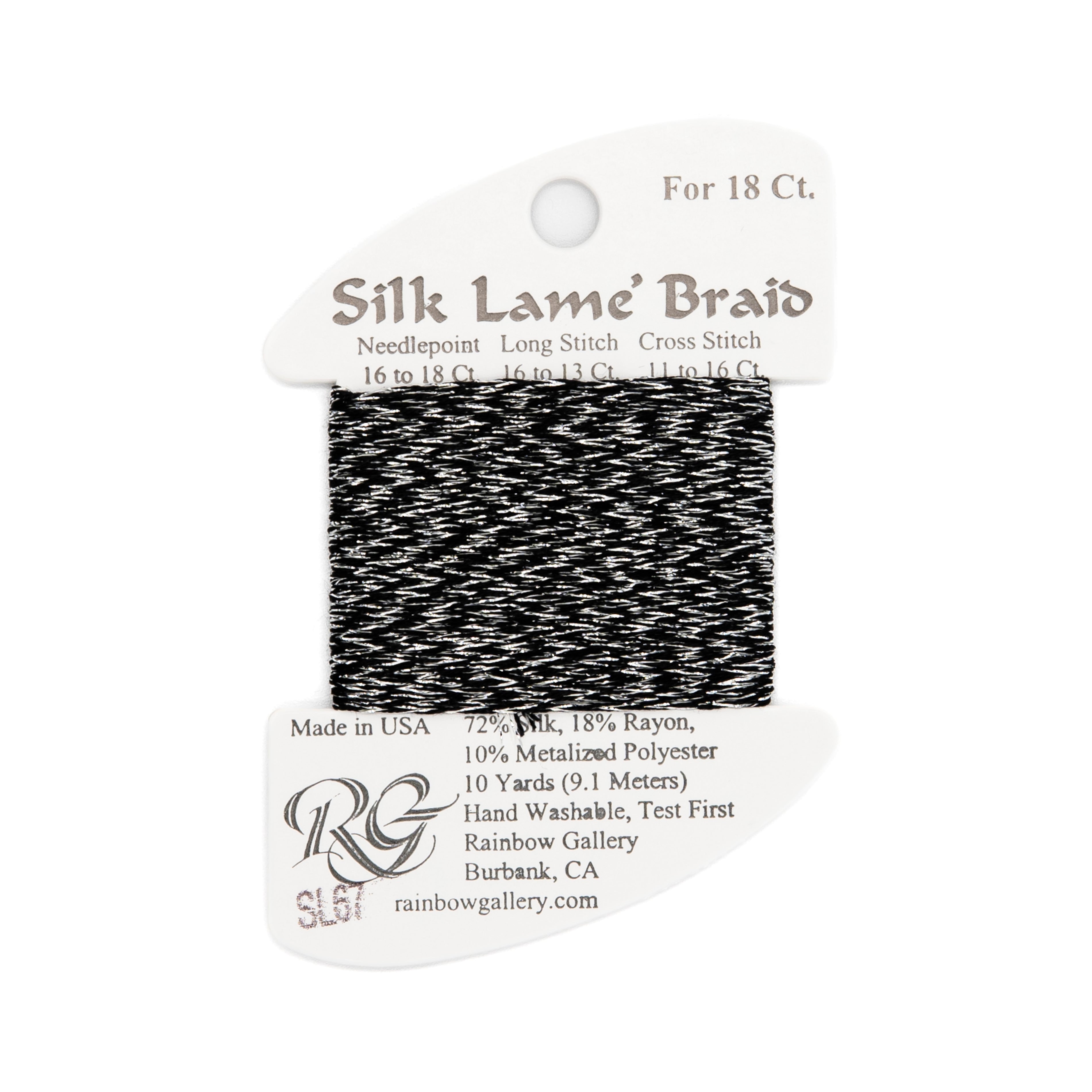 Silk Lame Braid 18 SL67 Antique Silver