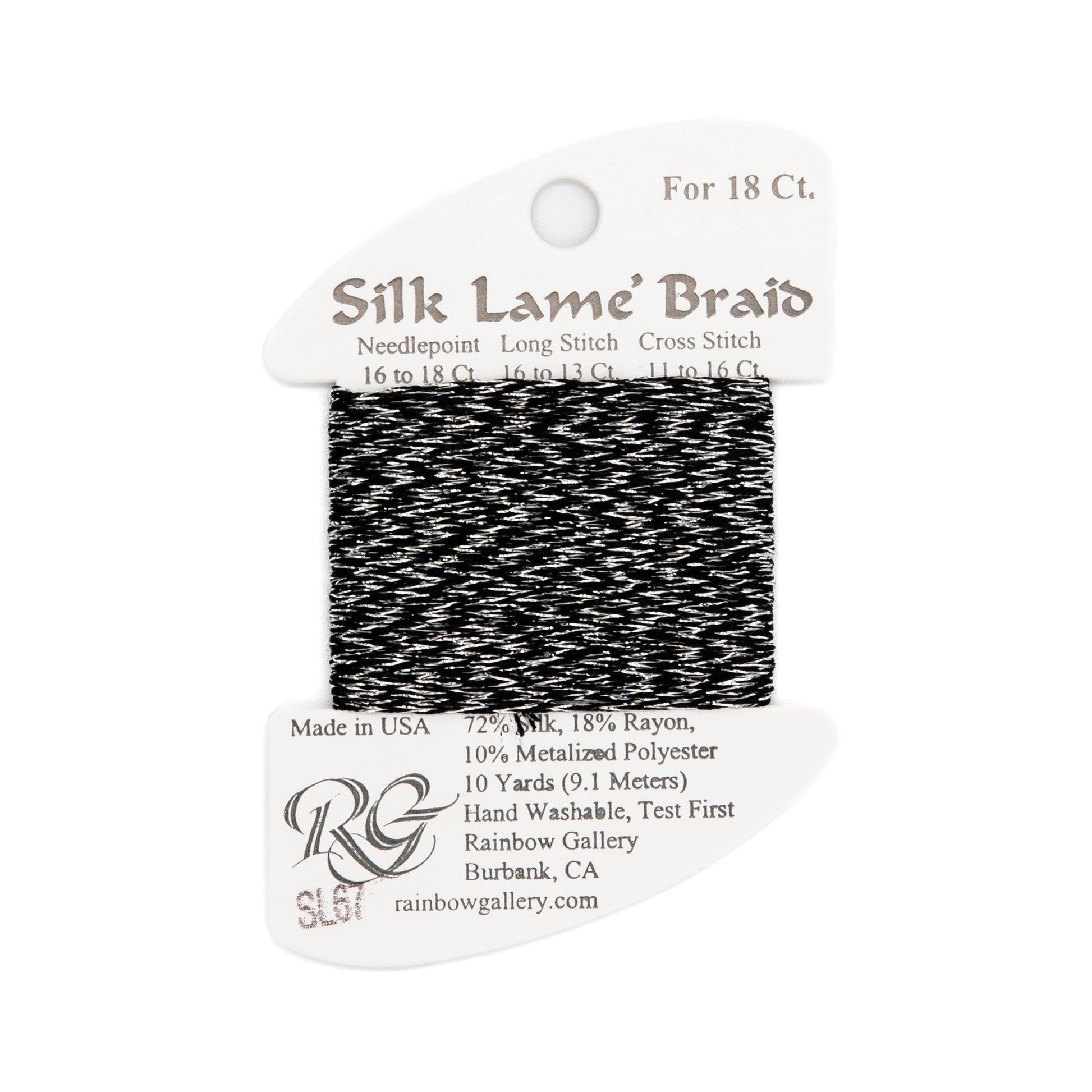 Silk Lame Braid 18 SL67 Antique Silver