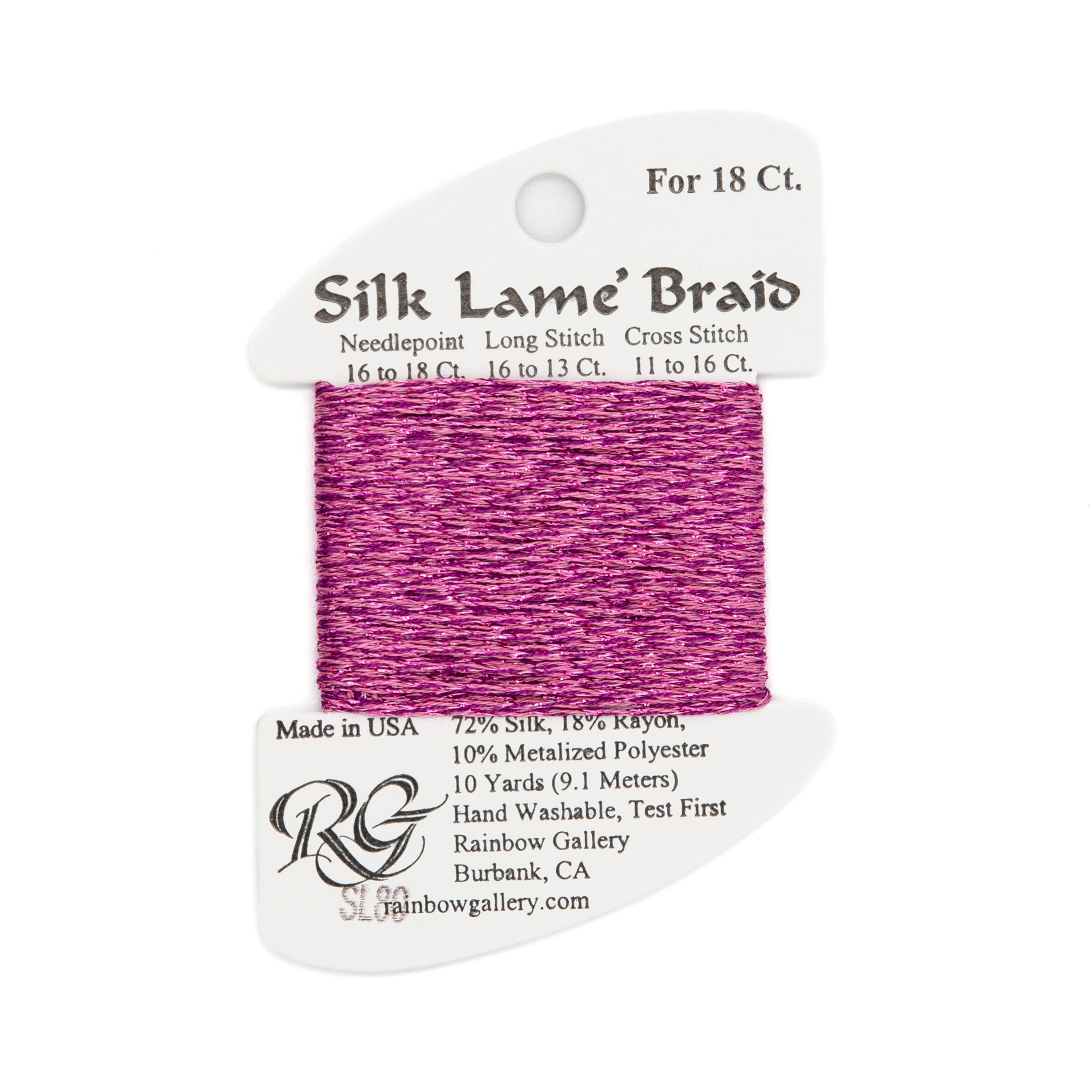 Silk Lame Braid 18 SL80 Pink Carnation