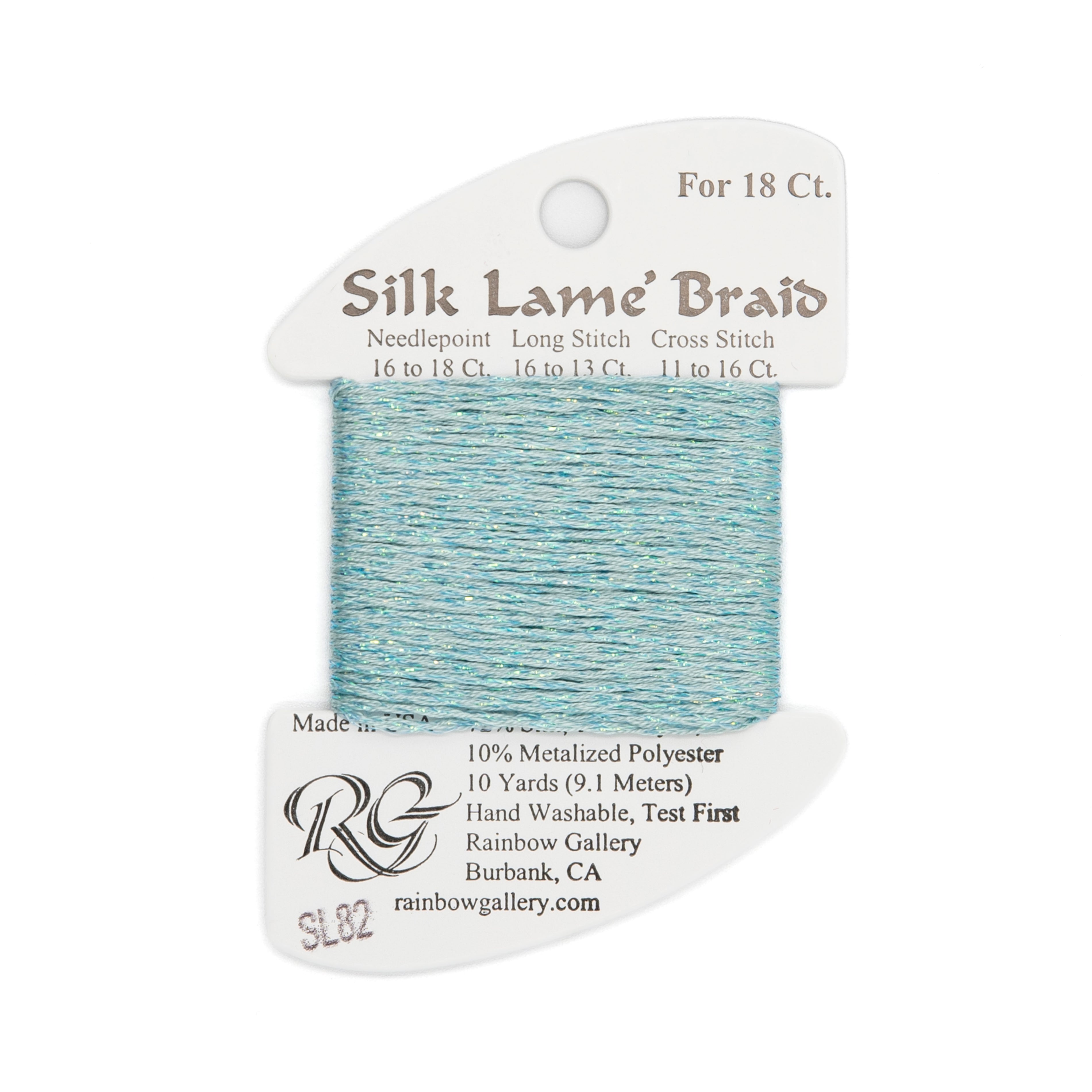 Silk Lame Braid 18 SL82 Lite China Blue