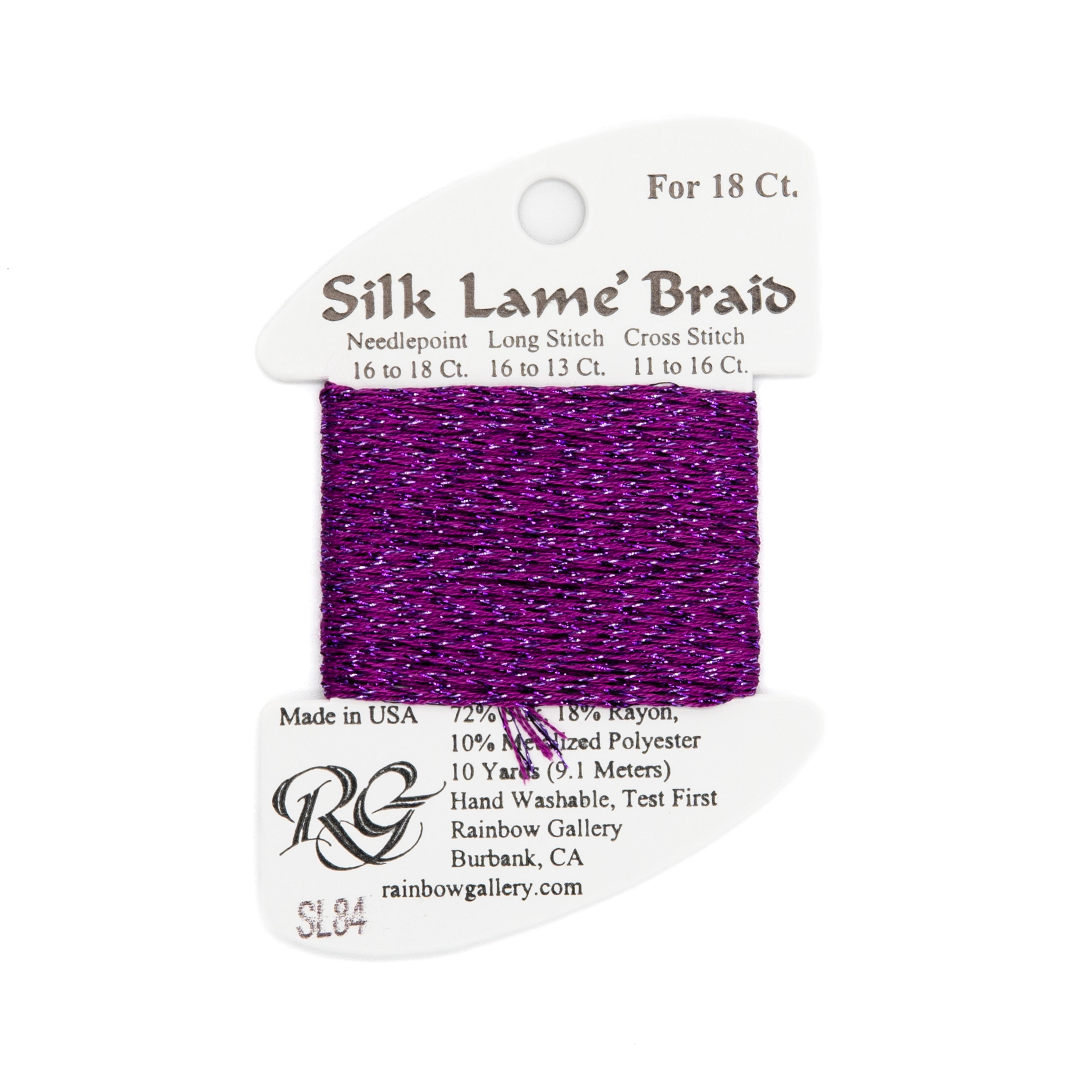 Silk Lame Braid 18 SL84 Dark Orchid