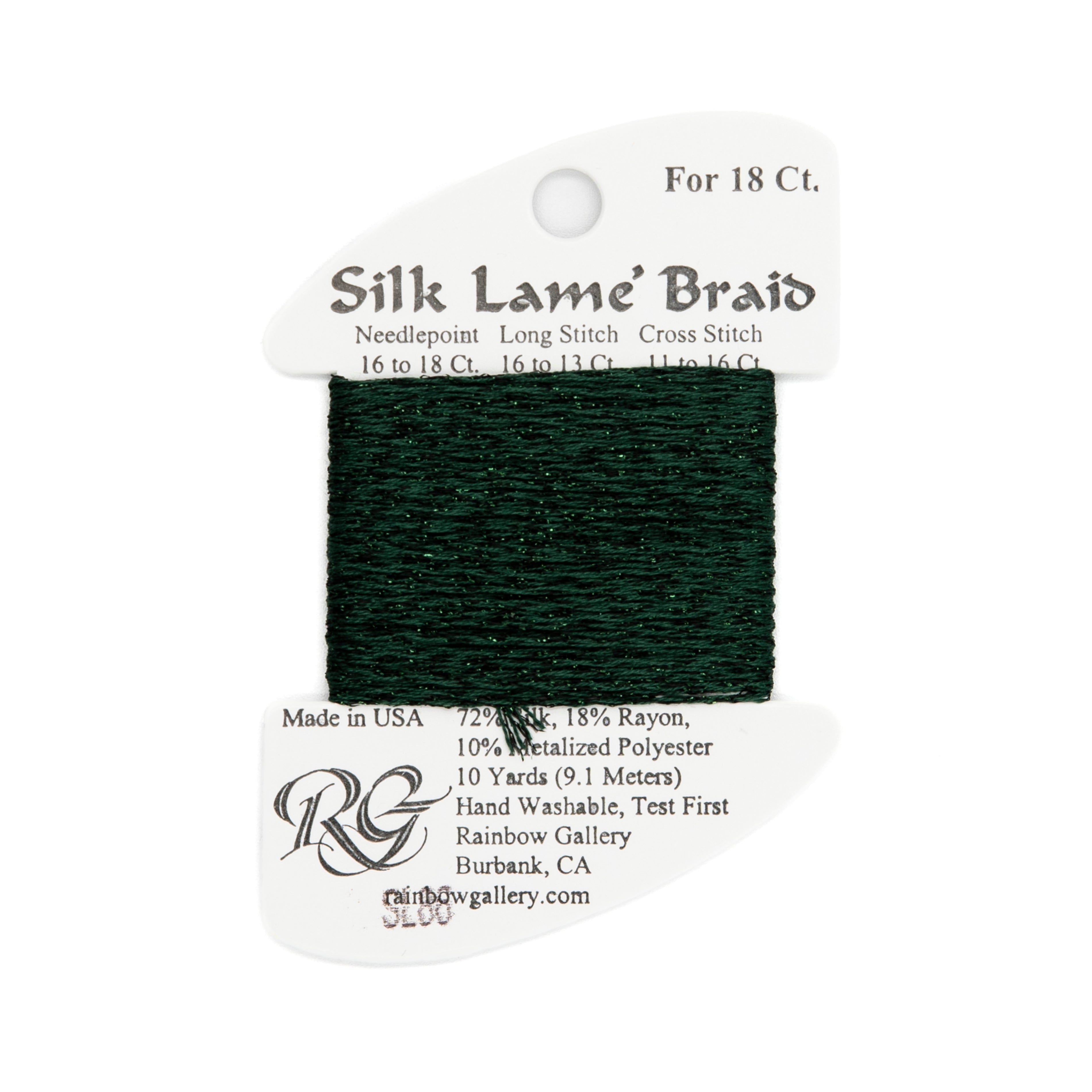 Silk Lame Braid 18 SL86 Deep Forest Green