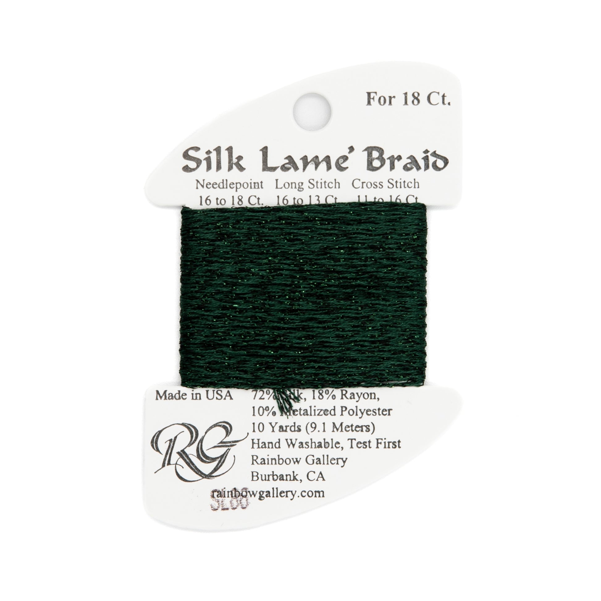 Silk Lame Braid 18 SL86 Deep Forest Green