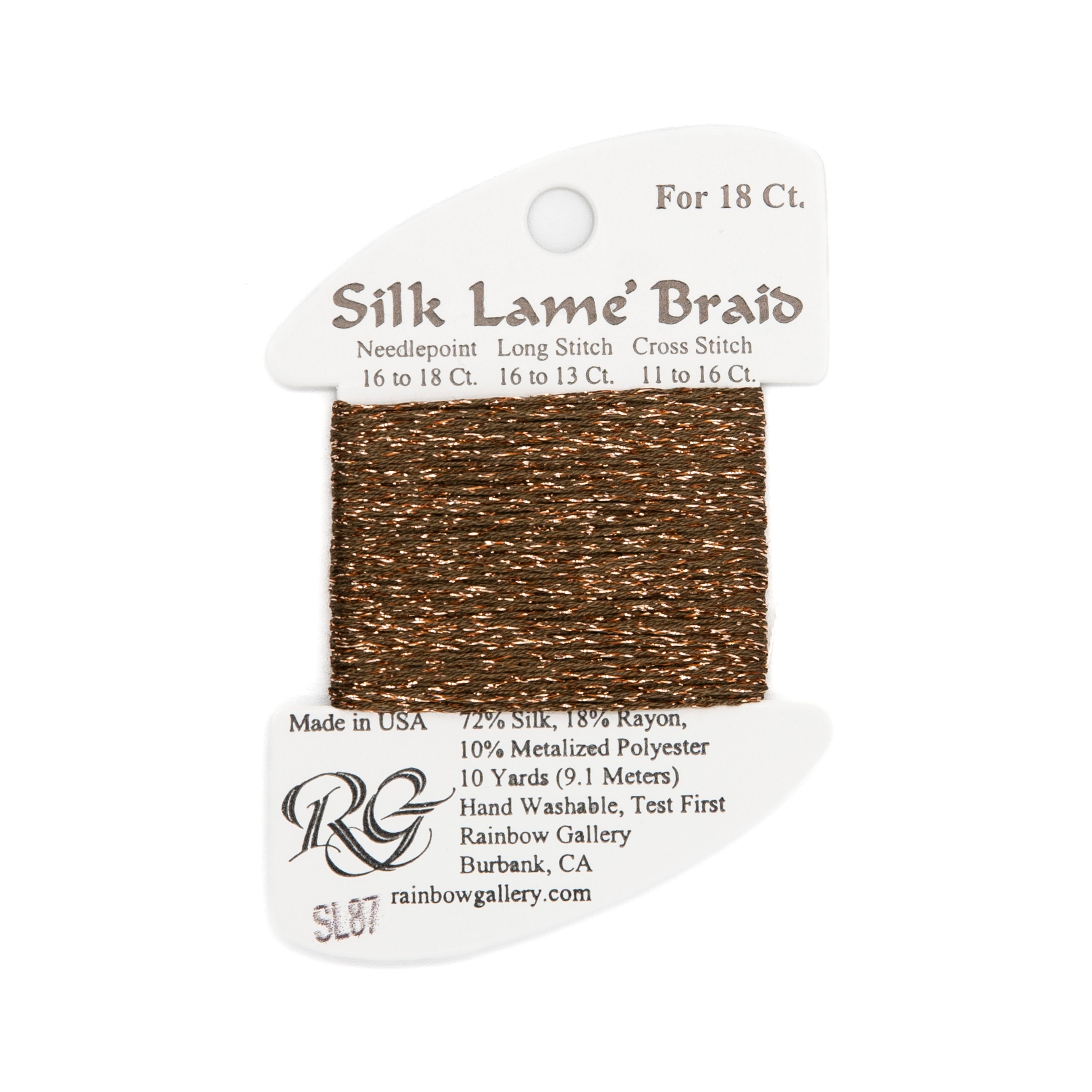 Silk Lame Braid 18 SL87 Bark