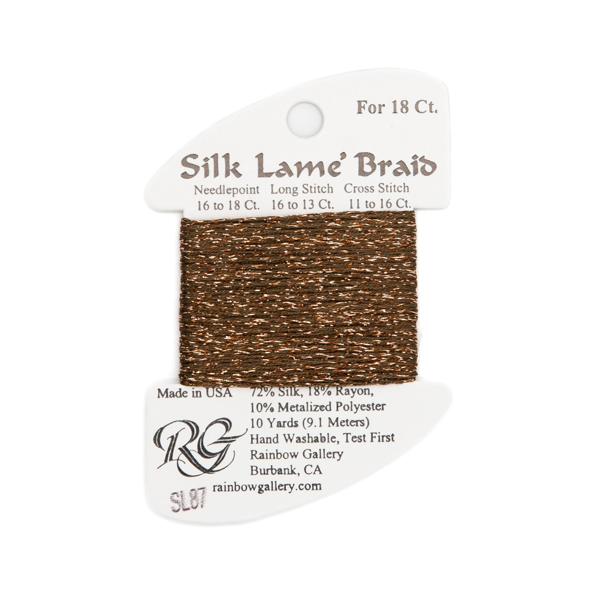 Silk Lame Braid 18 SL87 Bark