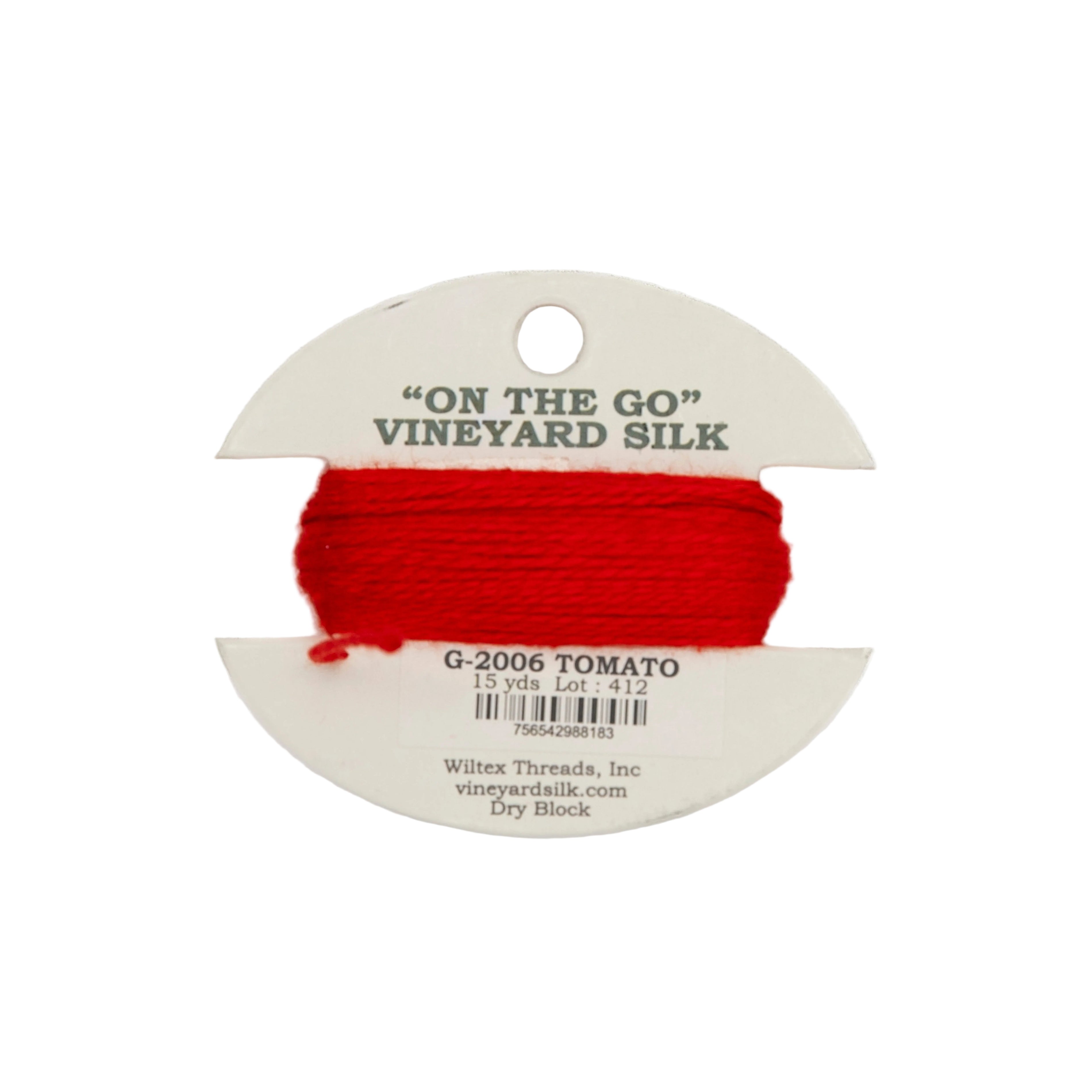 Vineyard Silk Card G-2006 Tomato — silk card for needlepoint, 18 mesh