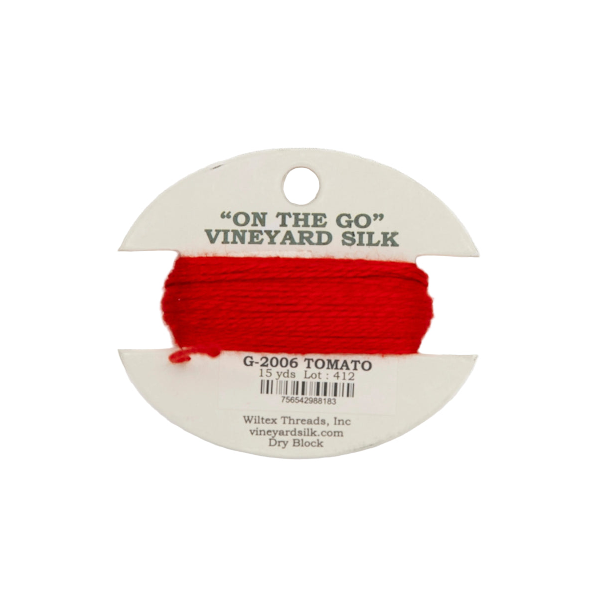 Vineyard Silk Card G-2006 Tomato — silk card for needlepoint, 18 mesh