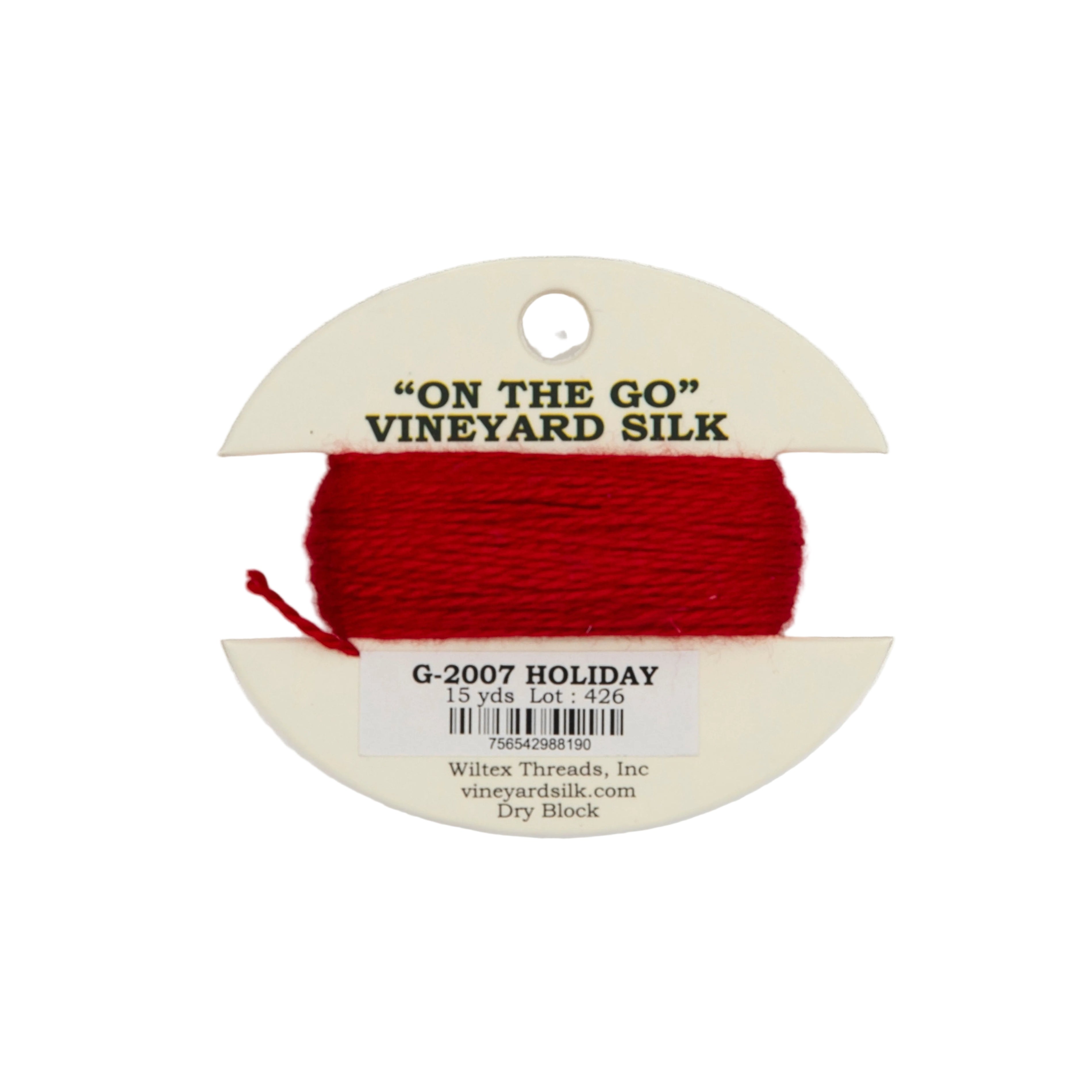 Vineyard Silk Card G-2007 Holiday — silk card for needlepoint, 18 mesh