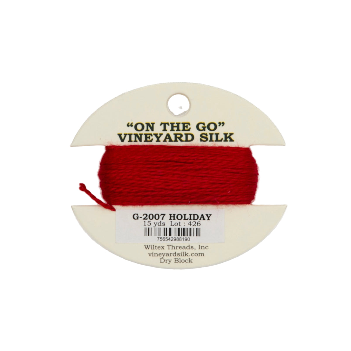Vineyard Silk Card G-2007 Holiday — silk card for needlepoint, 18 mesh