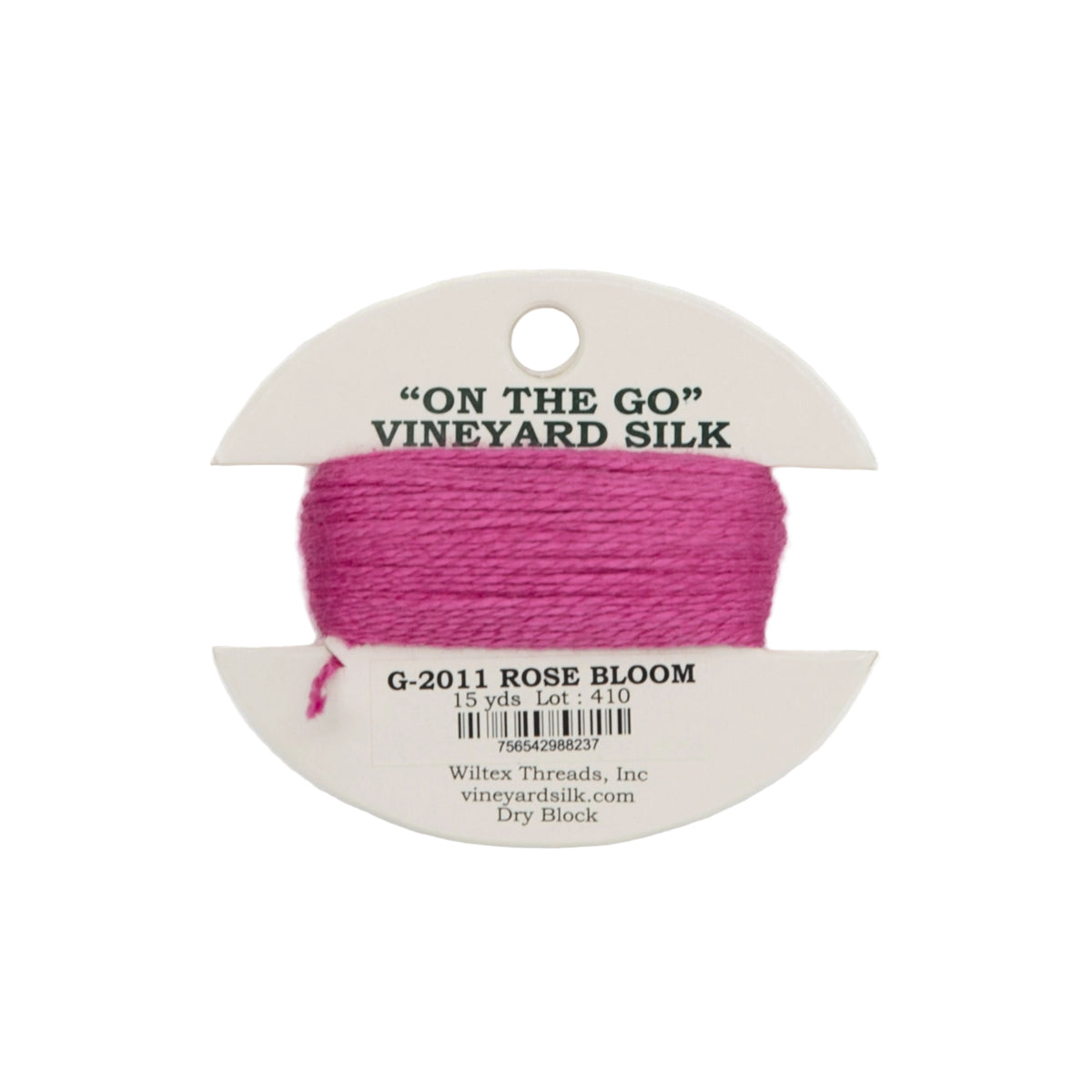 Vineyard Silk Card G-2011 Rose Bloom — silk card for needlepoint, 18 mesh