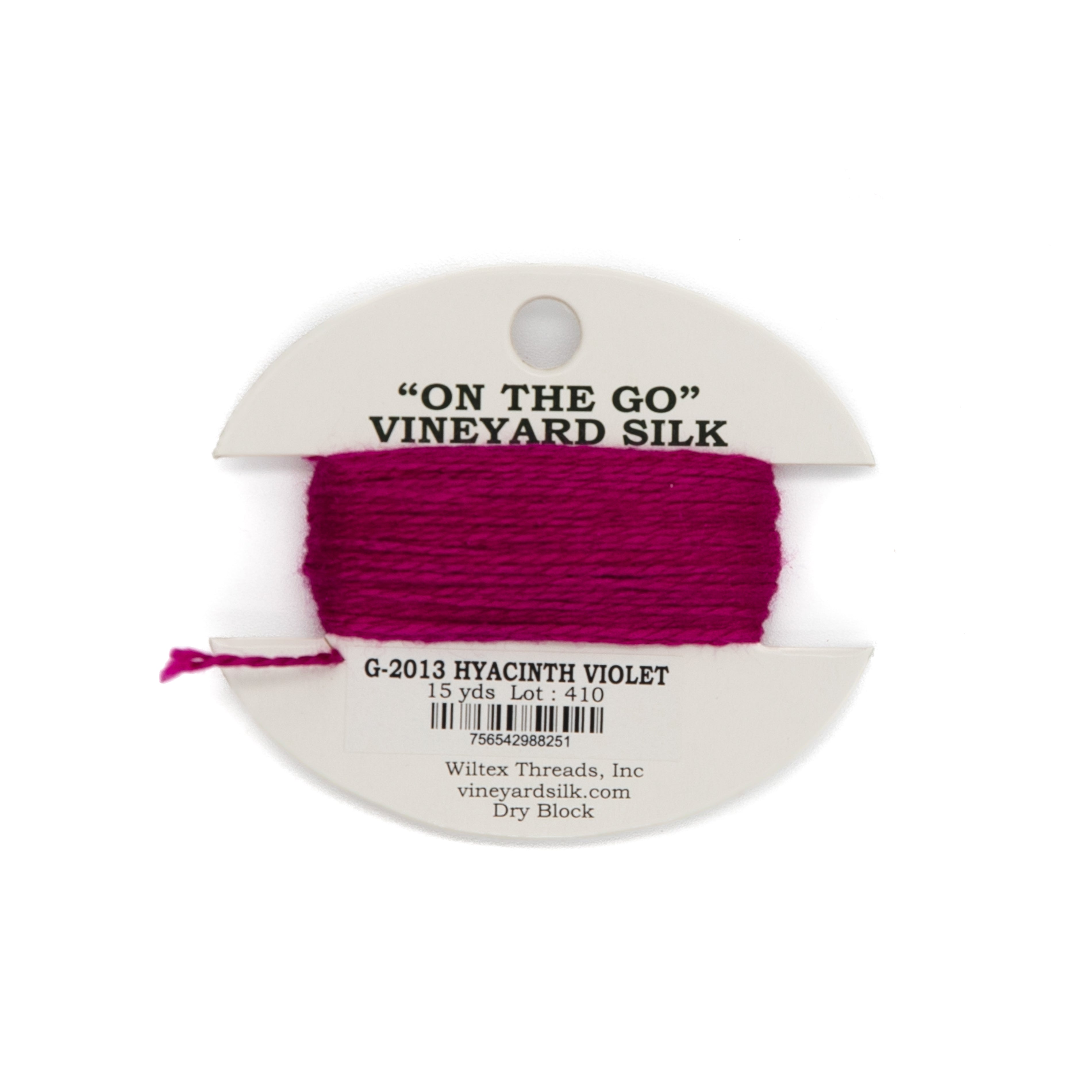 Vineyard Silk Card G-2013 Hyacinth Violet — silk card for needlepoint, 18 mesh