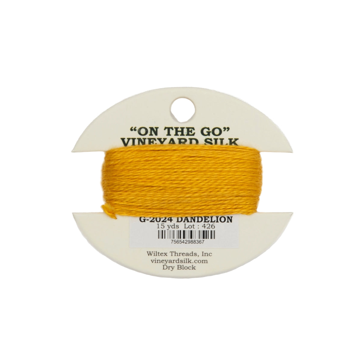Vineyard Silk Card G-2024 Dandelion — silk card for needlepoint, 18 mesh