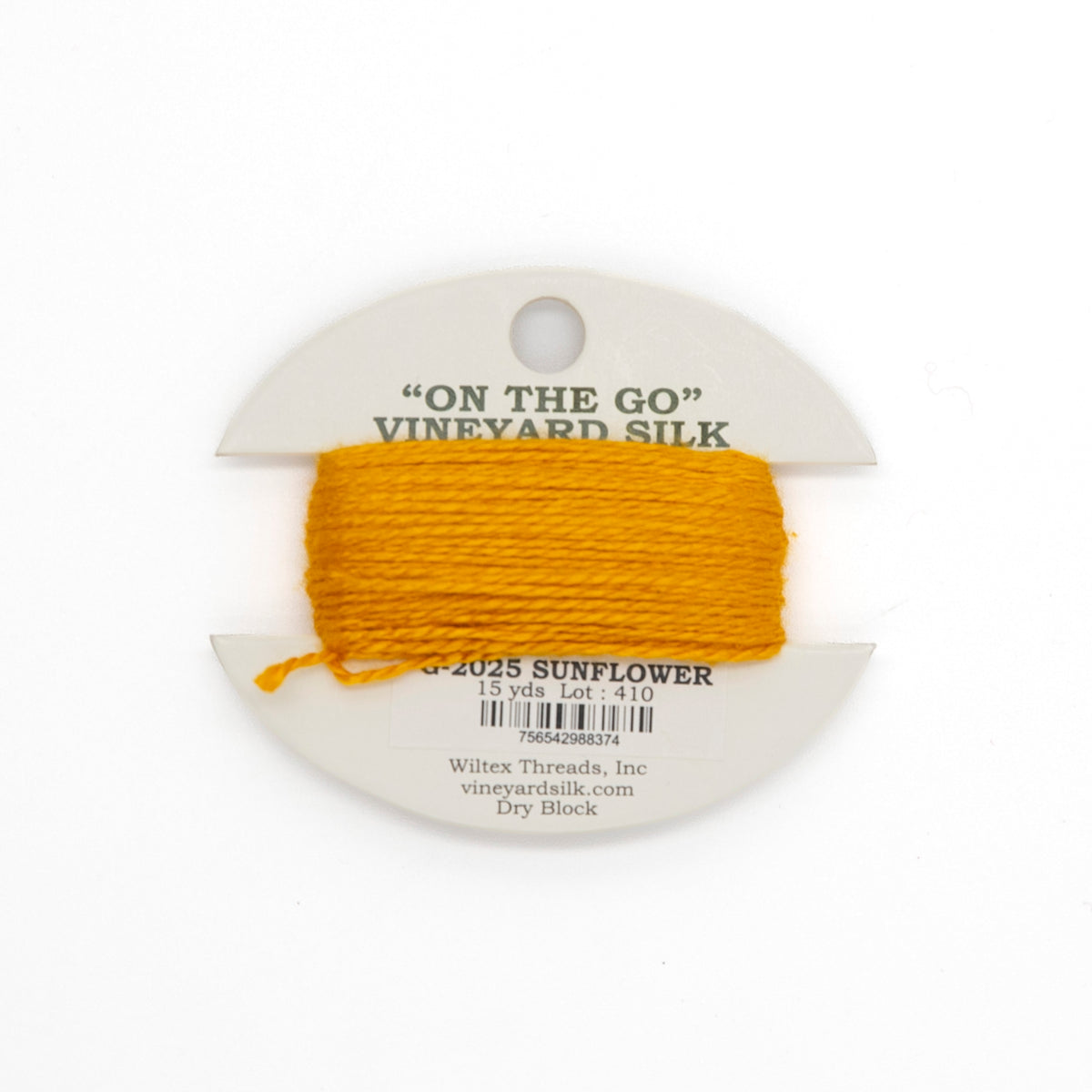Vineyard Silk Card G-2025 Sunflower — silk card for needlepoint, 18 mesh