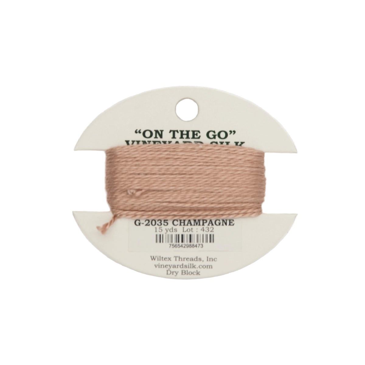 Vineyard Silk Card G-2035 Champagne — silk card for needlepoint, 18 mesh