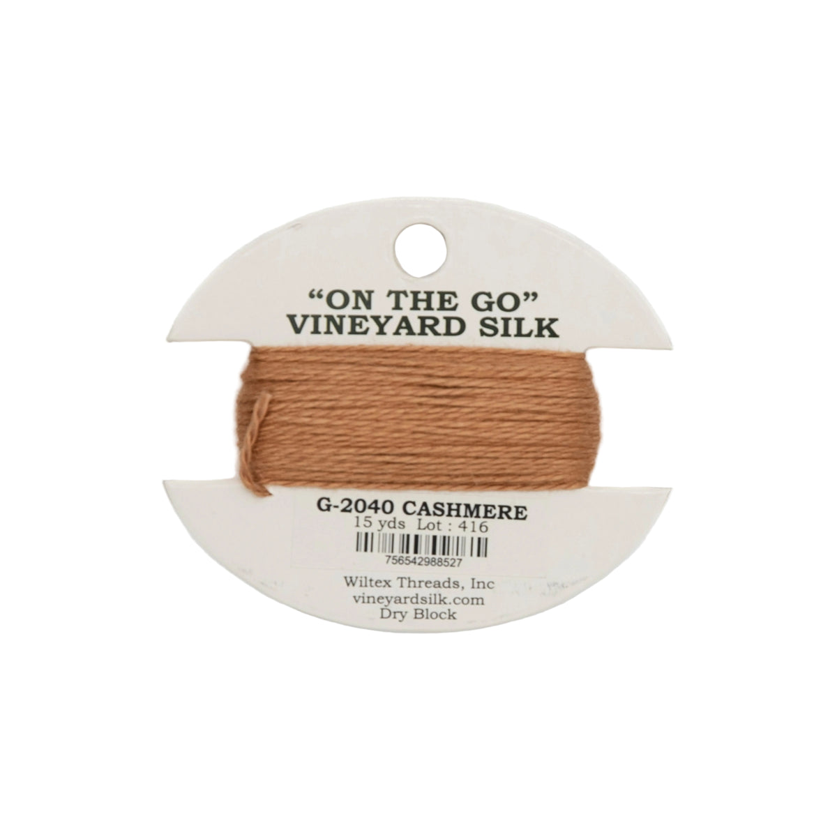 Vineyard Silk Card G-2040 Cashmere — silk card for needlepoint, 18 mesh