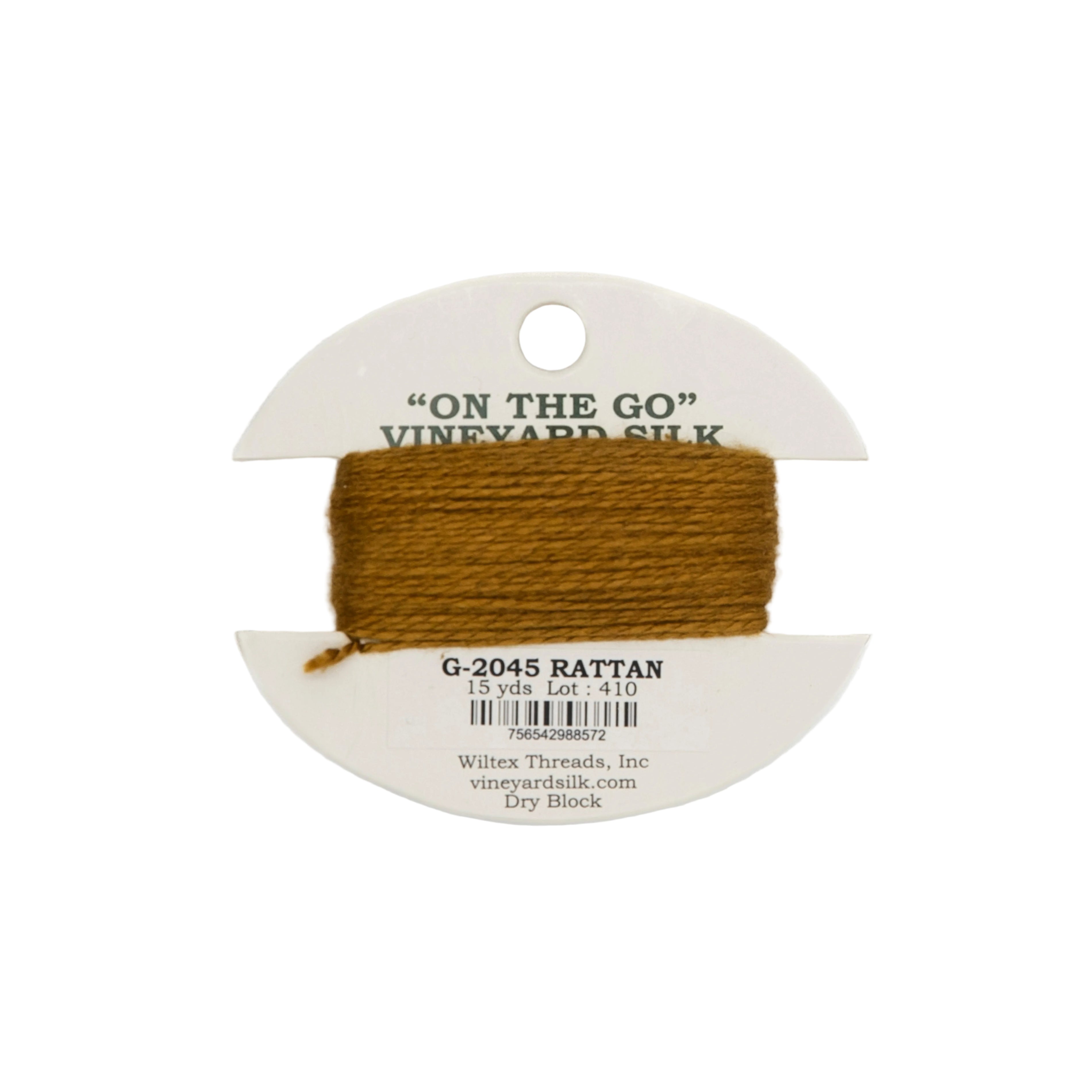 Vineyard Silk Card G-2045 Rattan — silk card for needlepoint, 18 mesh