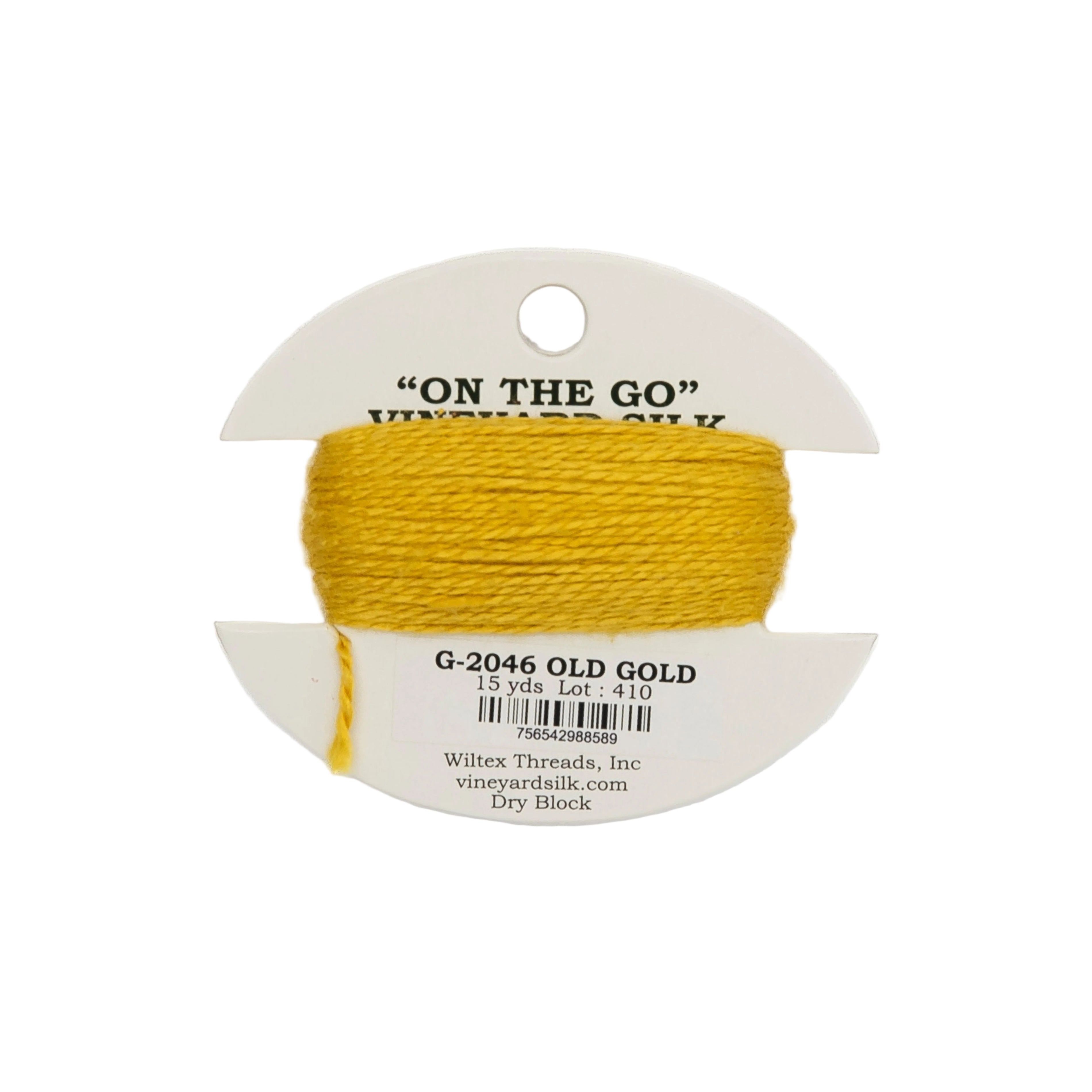 Vineyard Silk Card G-2046 Old Gold — silk card for needlepoint, 18 mesh
