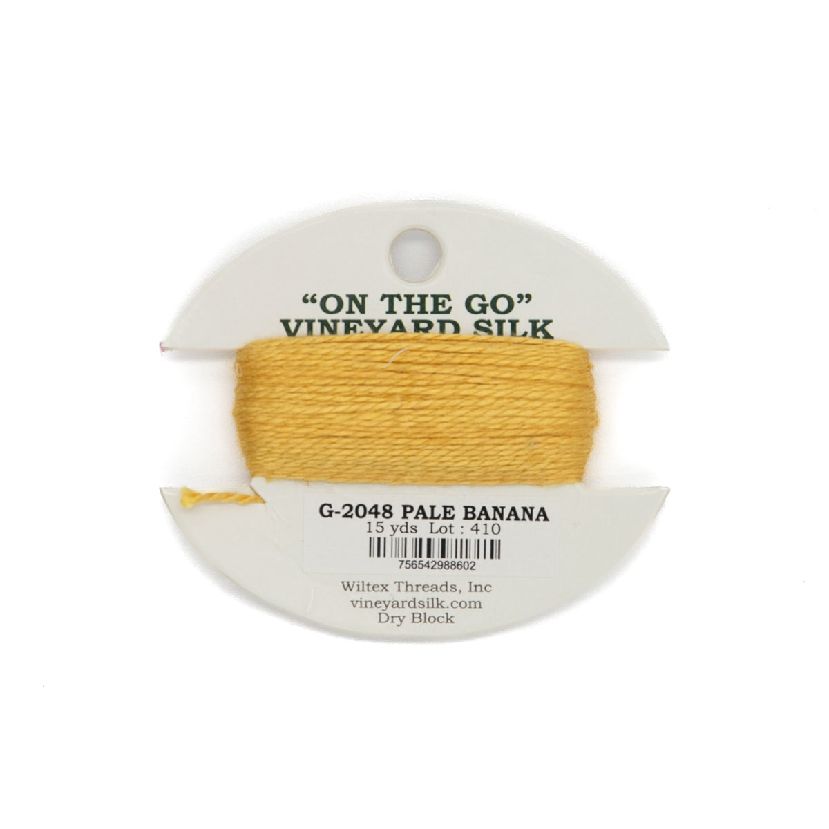 Vineyard Silk Card G-2048 Pale Banana — silk card for needlepoint, 18 mesh
