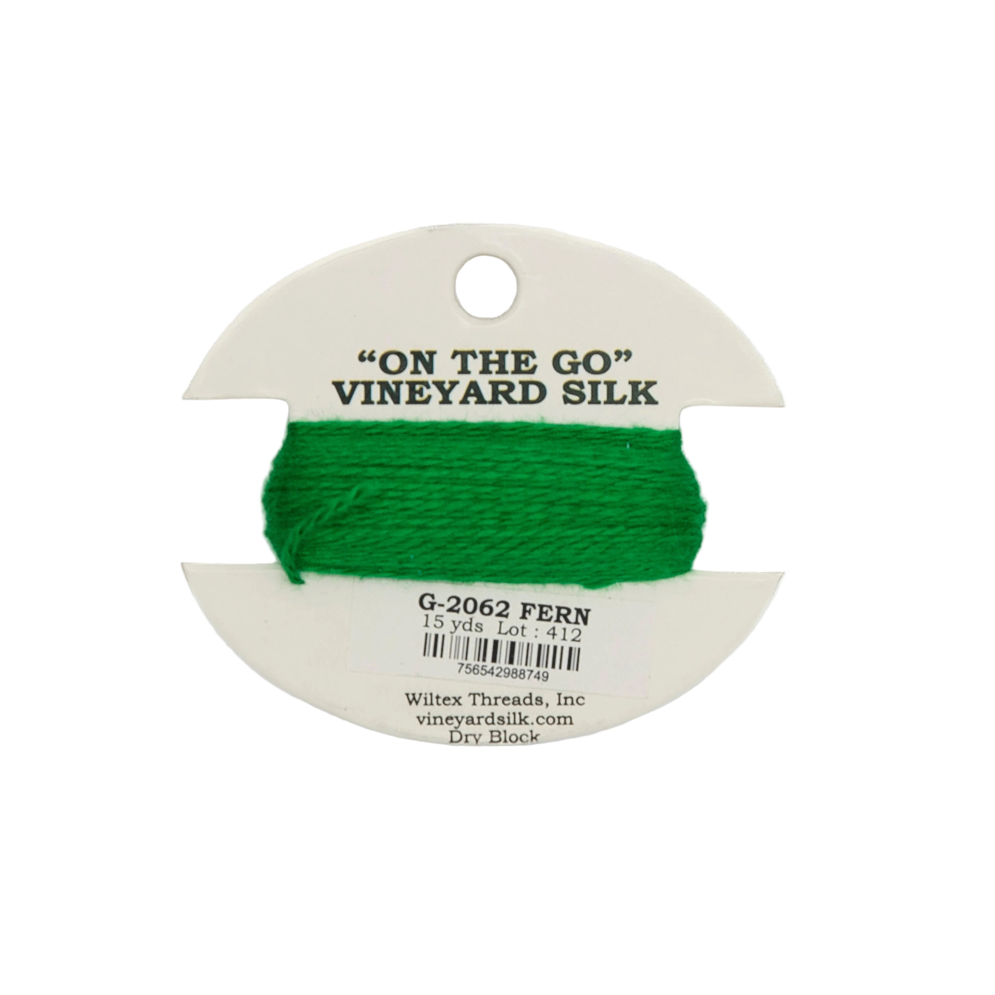 Vineyard Silk Card G-2062 Fern — silk card for needlepoint, 18 mesh