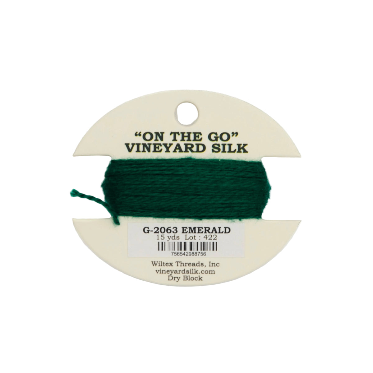 Vineyard Silk Card G-2063 Emerald — silk card for needlepoint, 18 mesh