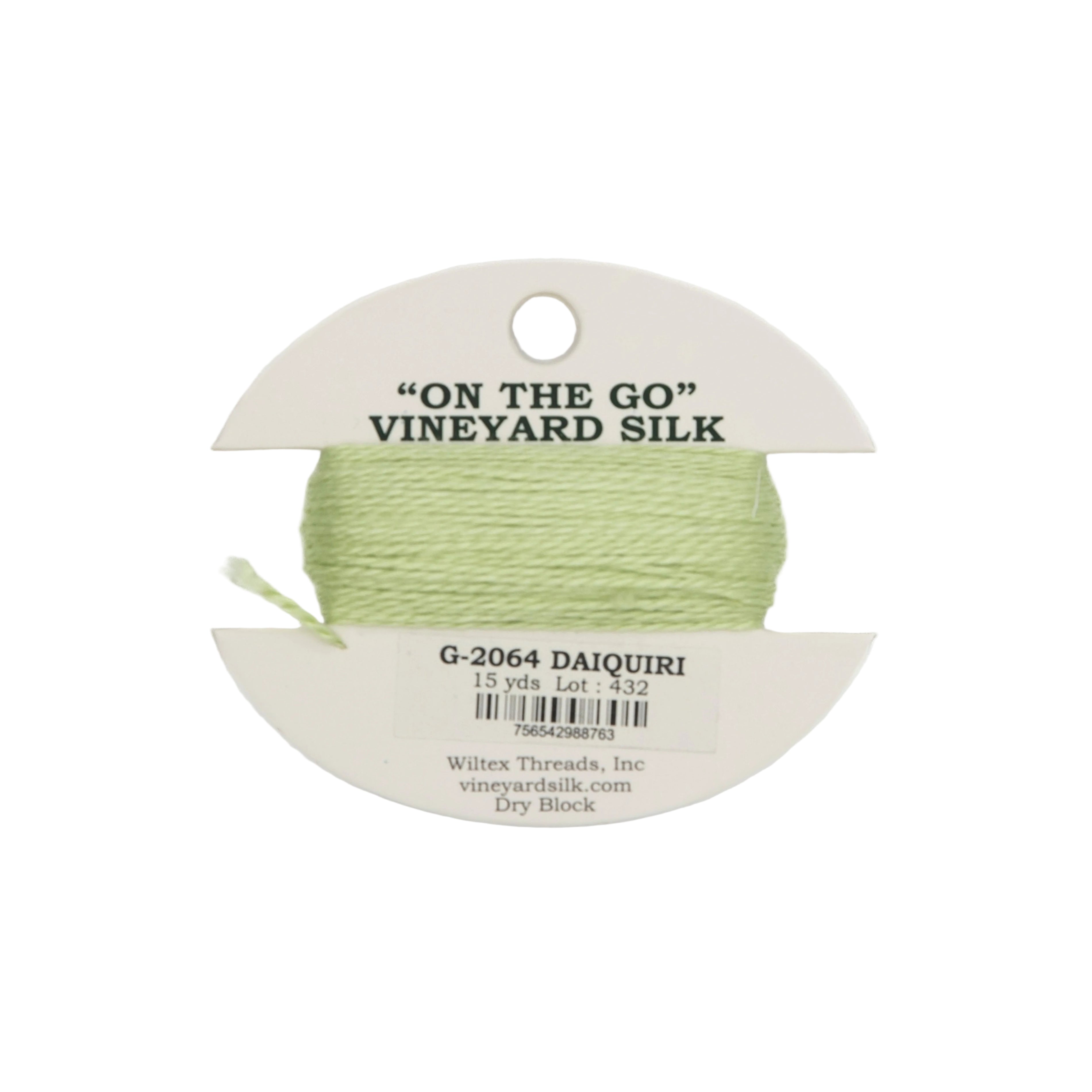 Vineyard Silk Card G-2064 Daiquiri — silk card for needlepoint, 18 mesh