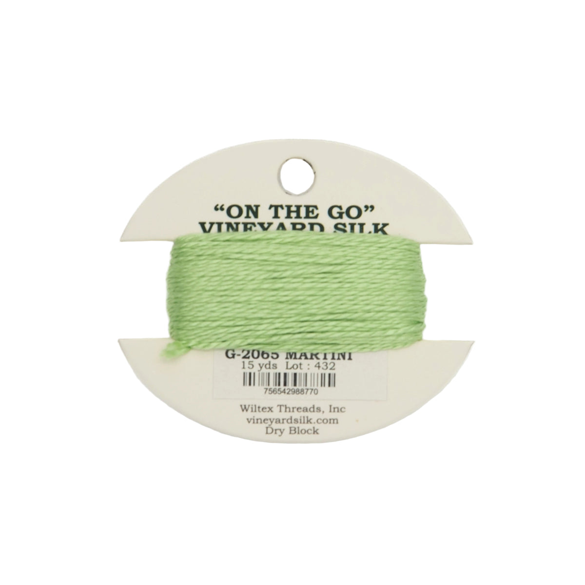 Vineyard Silk Card G-2065 Martini — silk card for needlepoint, 18 mesh