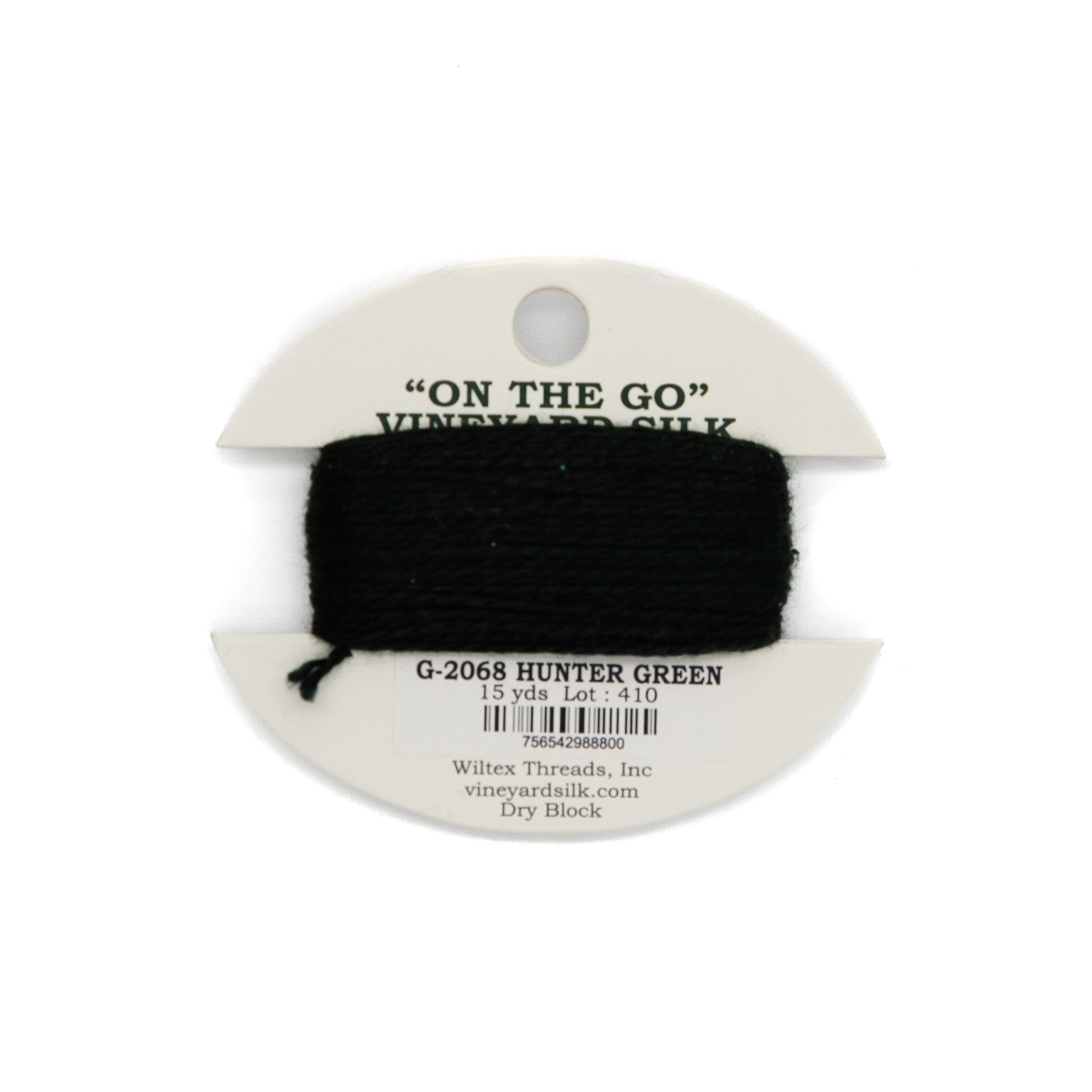 Vineyard Silk Card G-2068 Hunter Green — silk card for needlepoint, 18 mesh