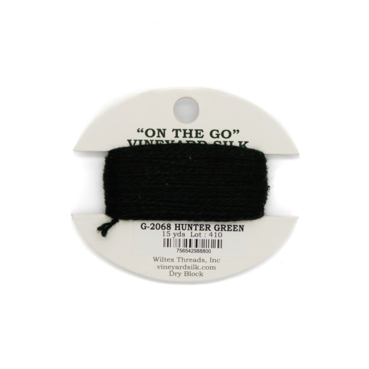 Vineyard Silk Card G-2068 Hunter Green — silk card for needlepoint, 18 mesh