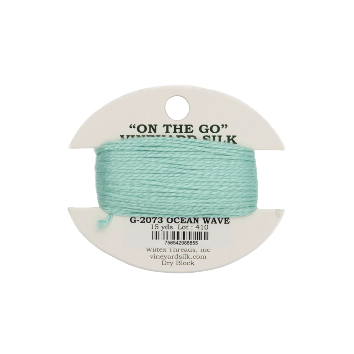 Vineyard Silk Card G-2073 Ocean Wave — silk card for needlepoint, 18 mesh