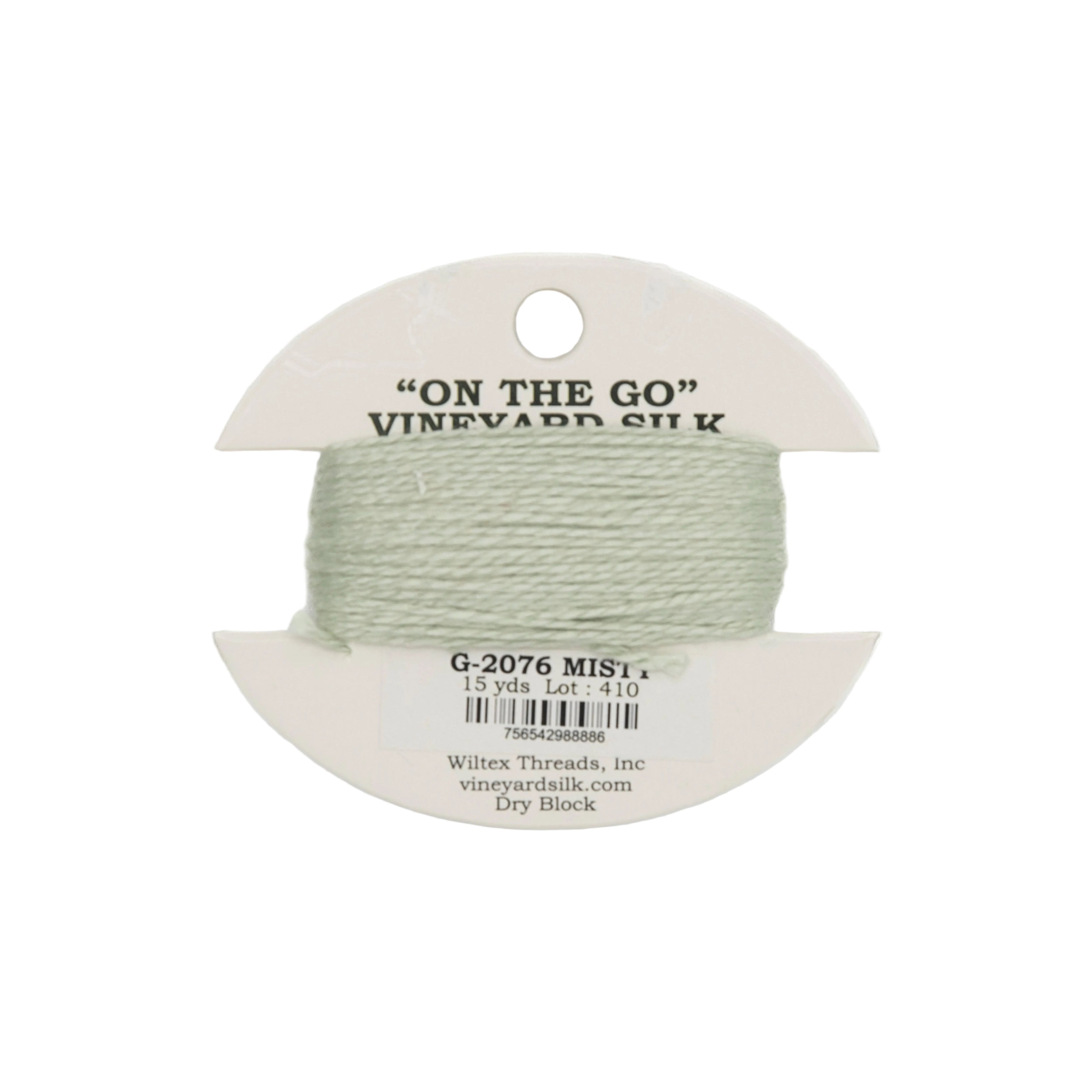 Vineyard Silk Card G-2076 Misty — silk card for needlepoint, 18 mesh