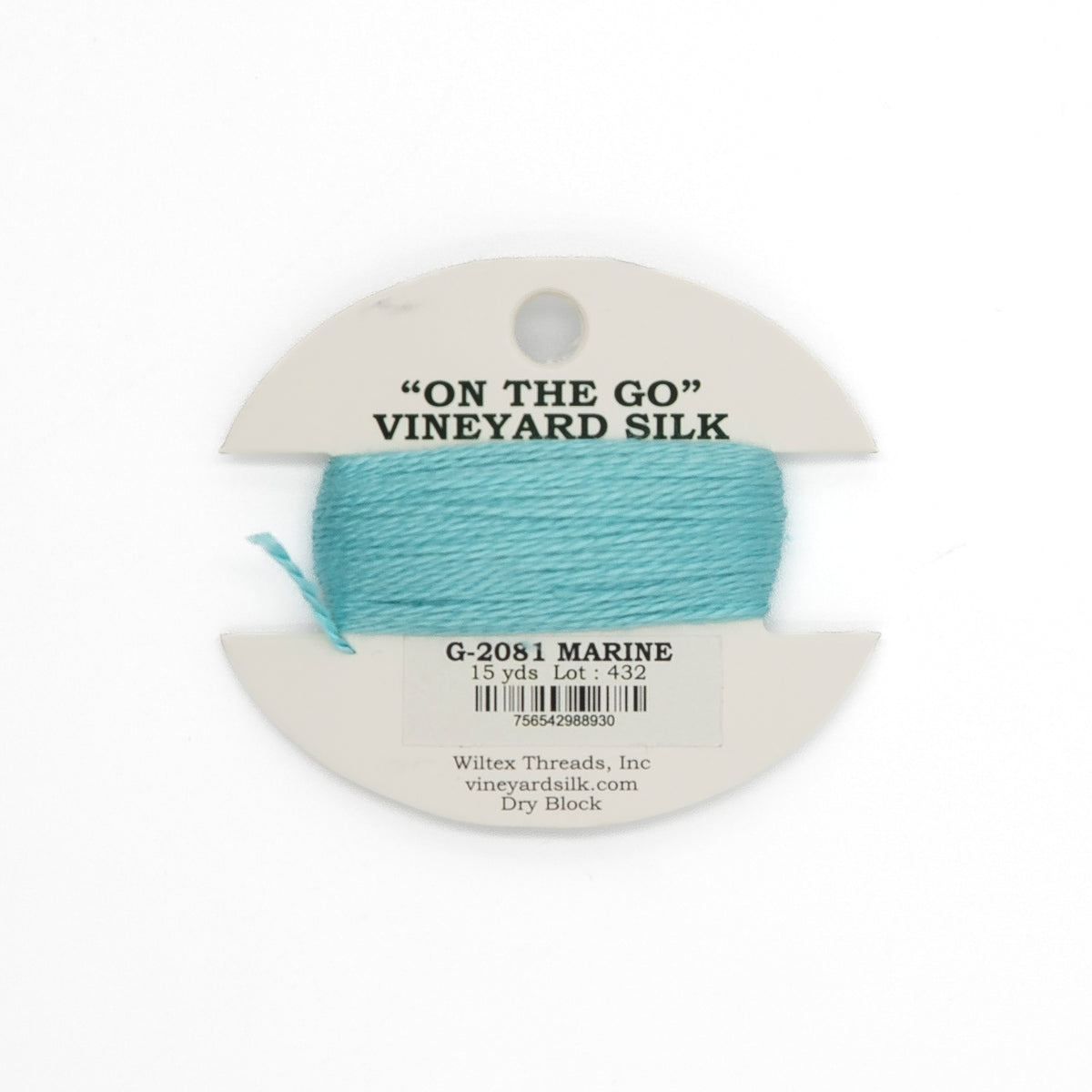 Vineyard Silk Card G-2081 Marine — silk card for needlepoint, 18 mesh