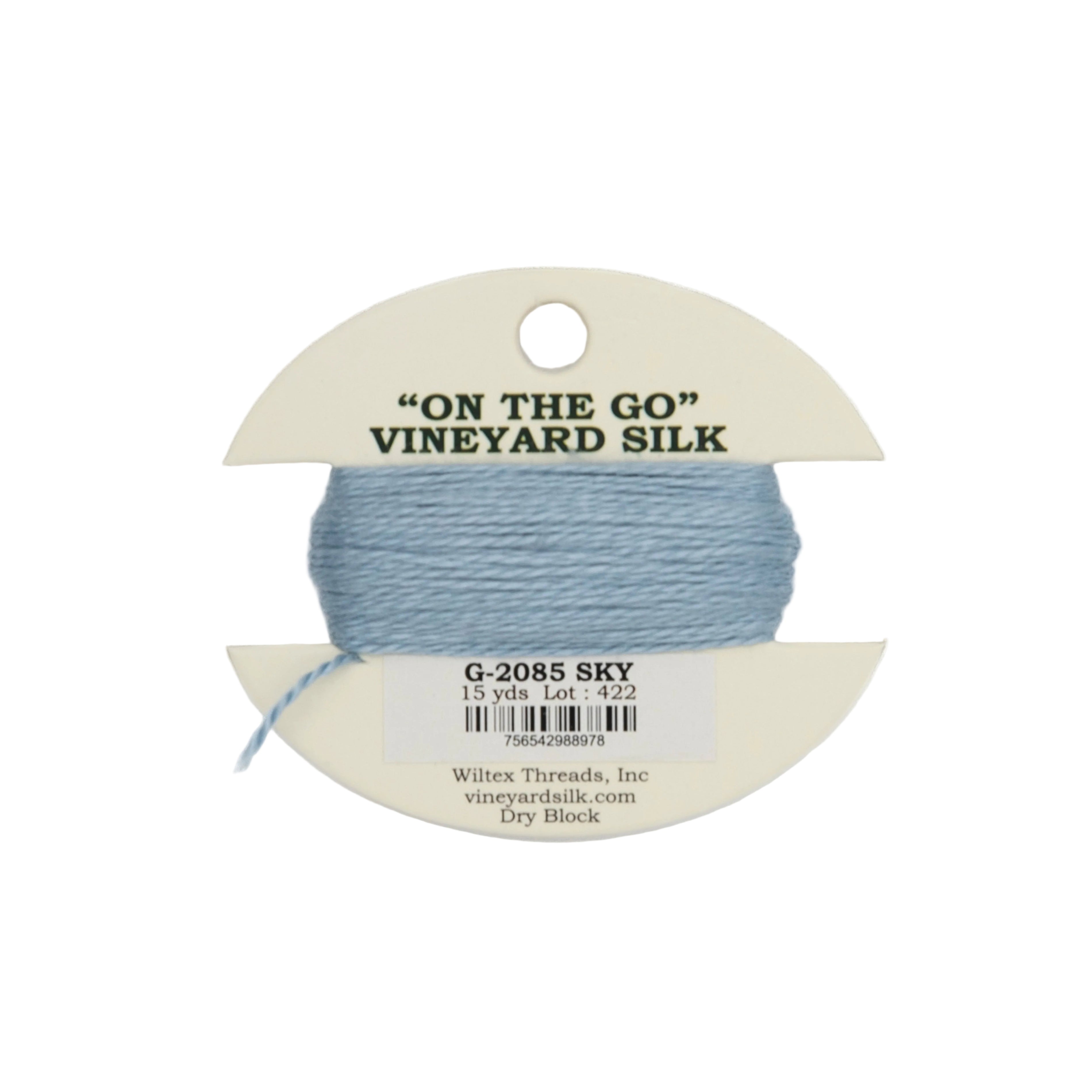 Vineyard Silk Card G-2085 Sky — silk card for needlepoint, 18 mesh