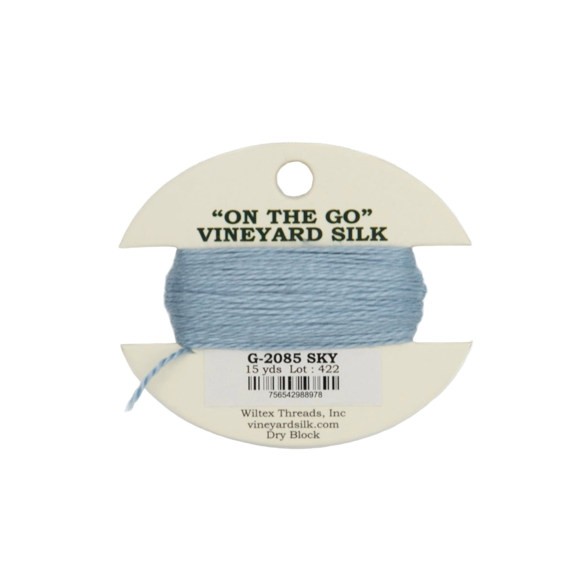 Vineyard Silk Card G-2085 Sky — silk card for needlepoint, 18 mesh