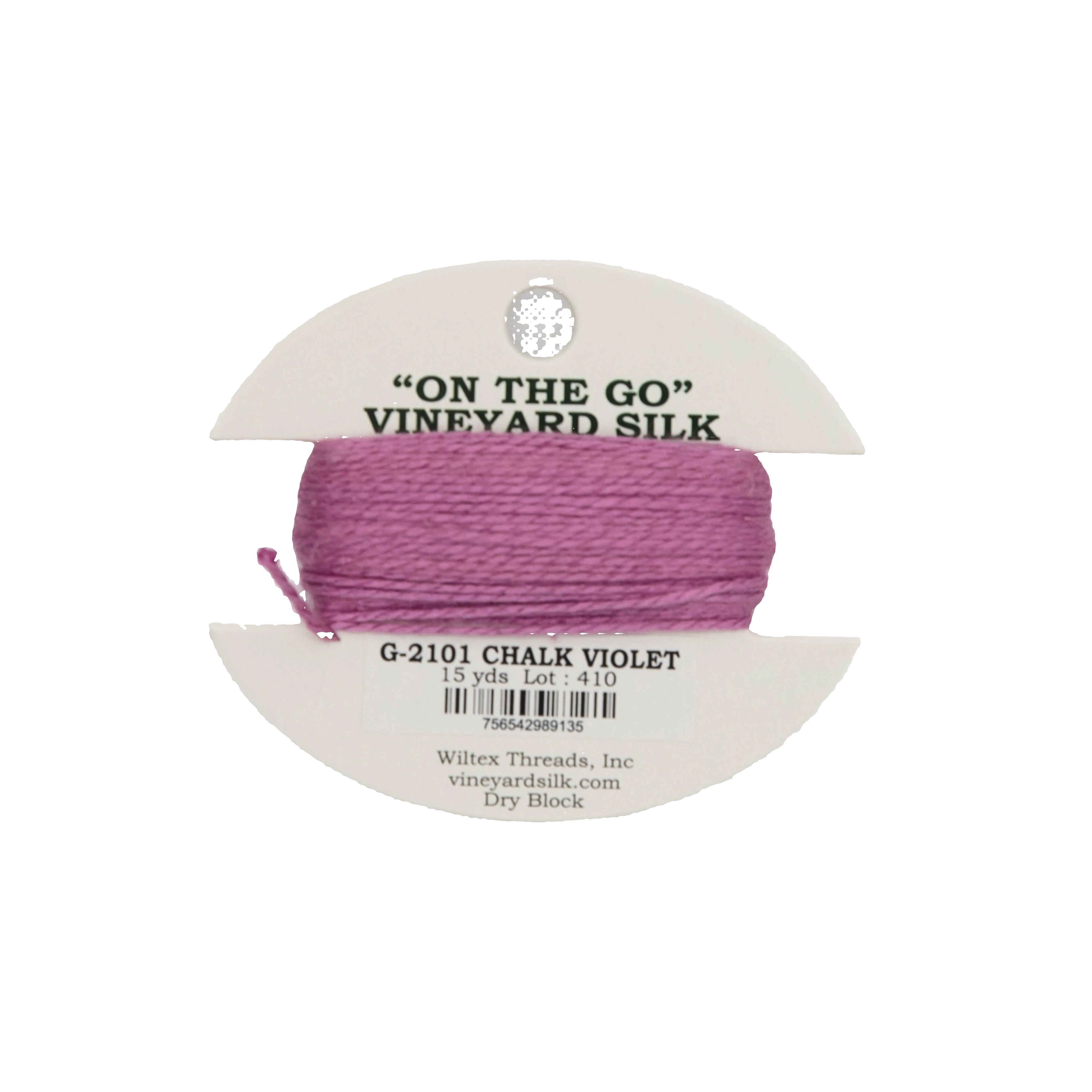 Vineyard Silk Card G-2101 Chalk Violet — silk card for needlepoint, 18 mesh