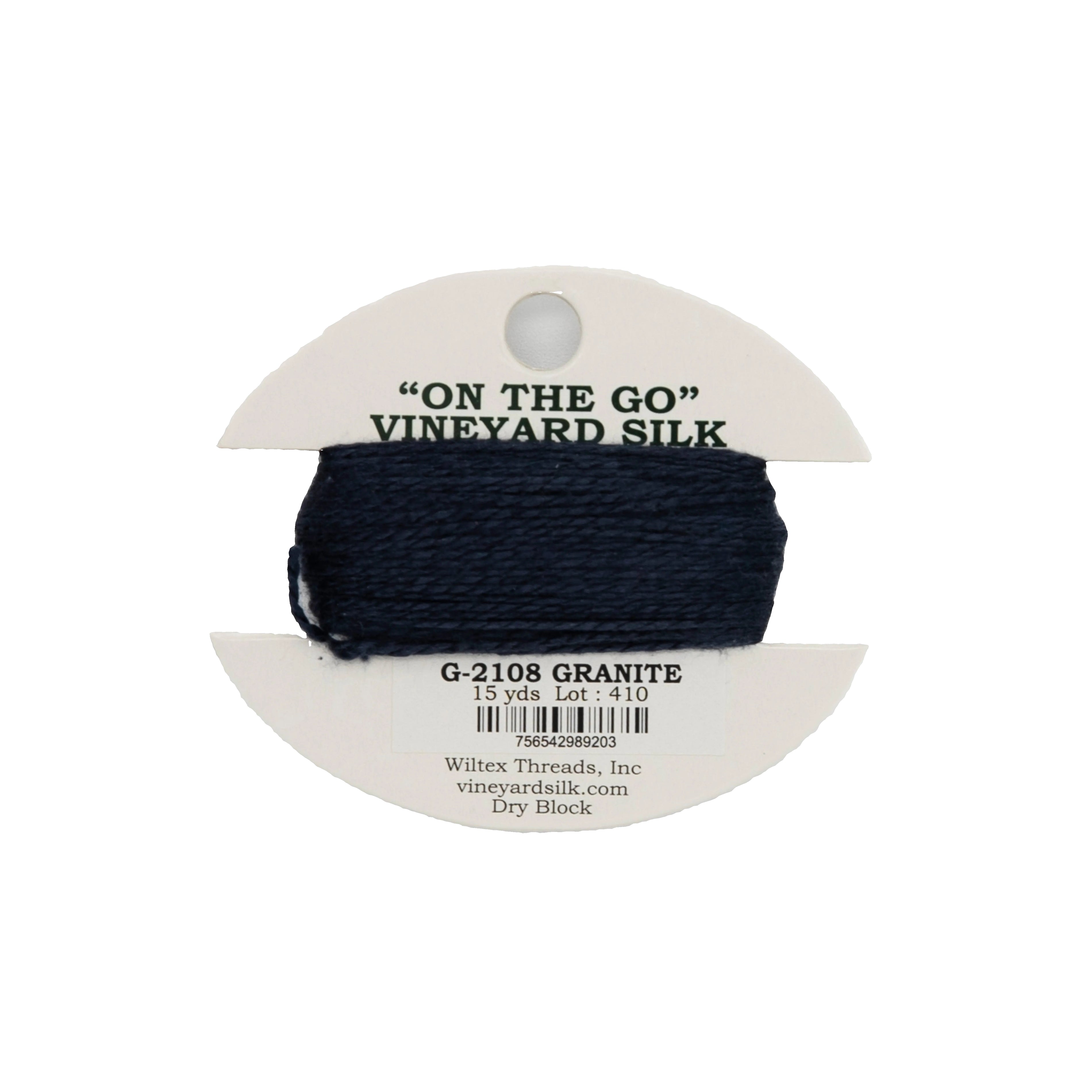 Vineyard Silk Card G-2108 Granite — silk card for needlepoint, 18 mesh