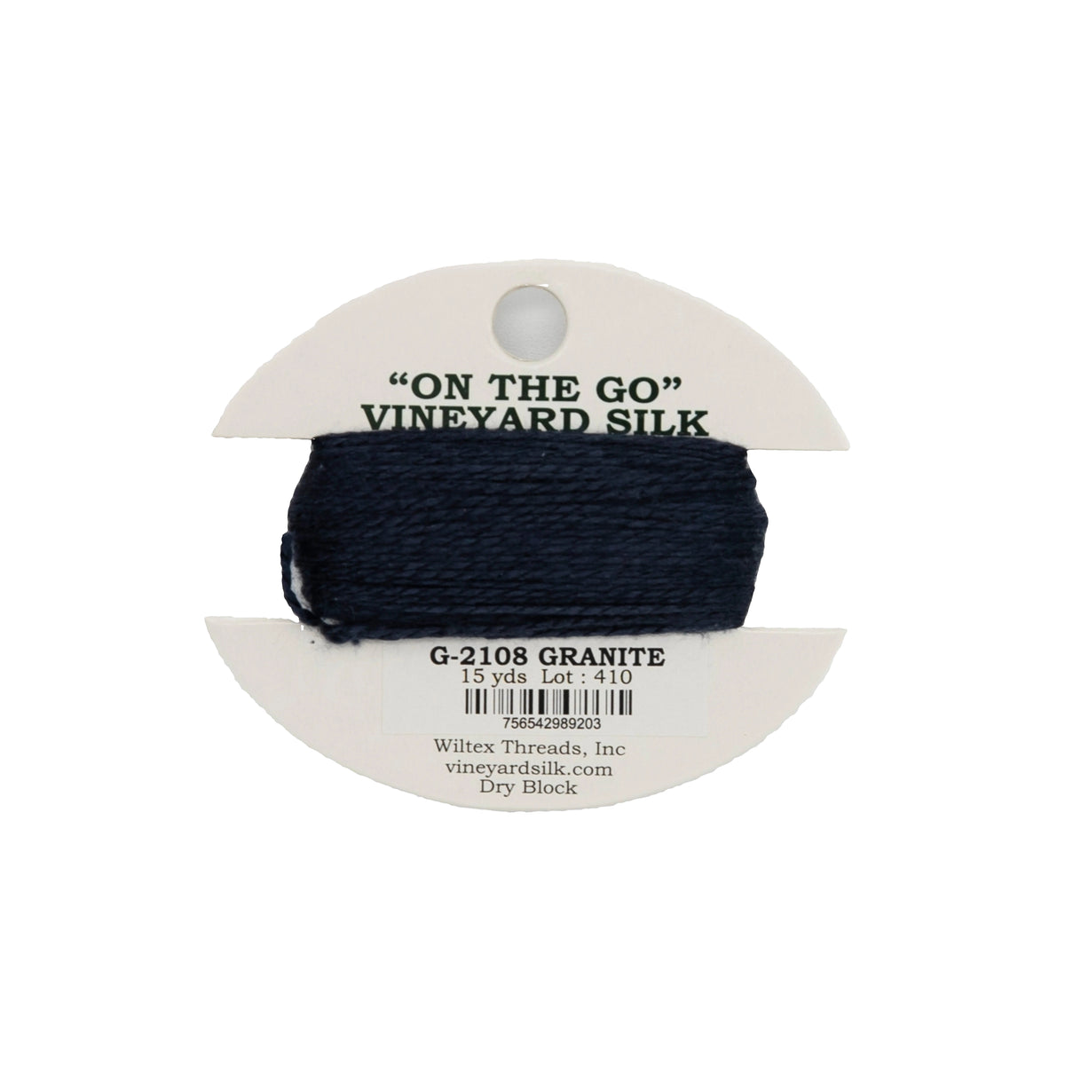 Vineyard Silk Card G-2108 Granite — silk card for needlepoint, 18 mesh