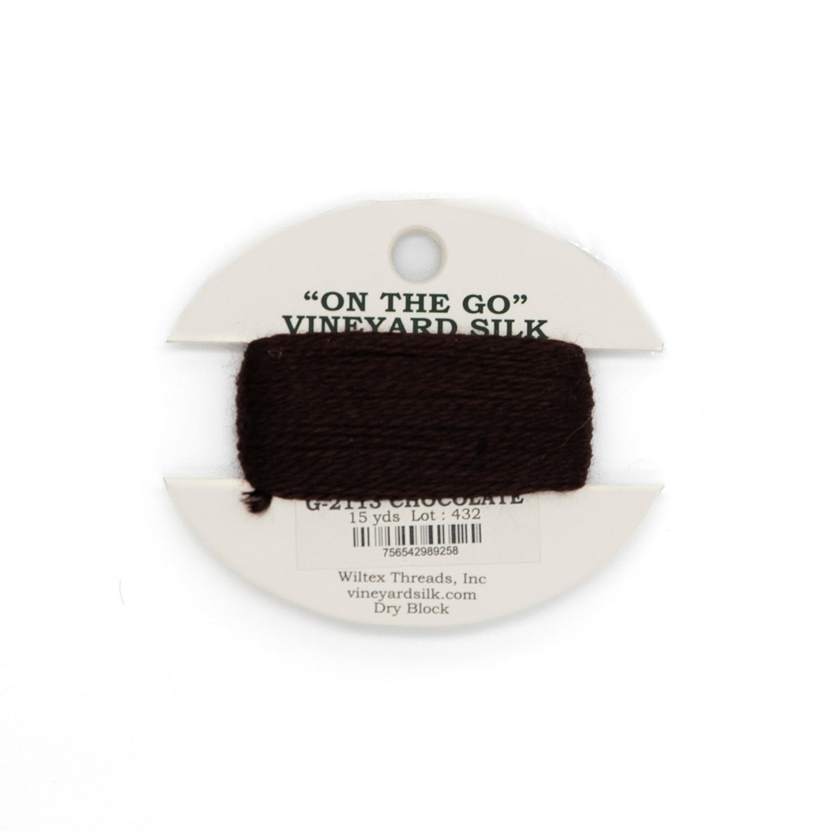 Vineyard Silk Card G-2113 Chocolate — silk card for needlepoint, 18 mesh