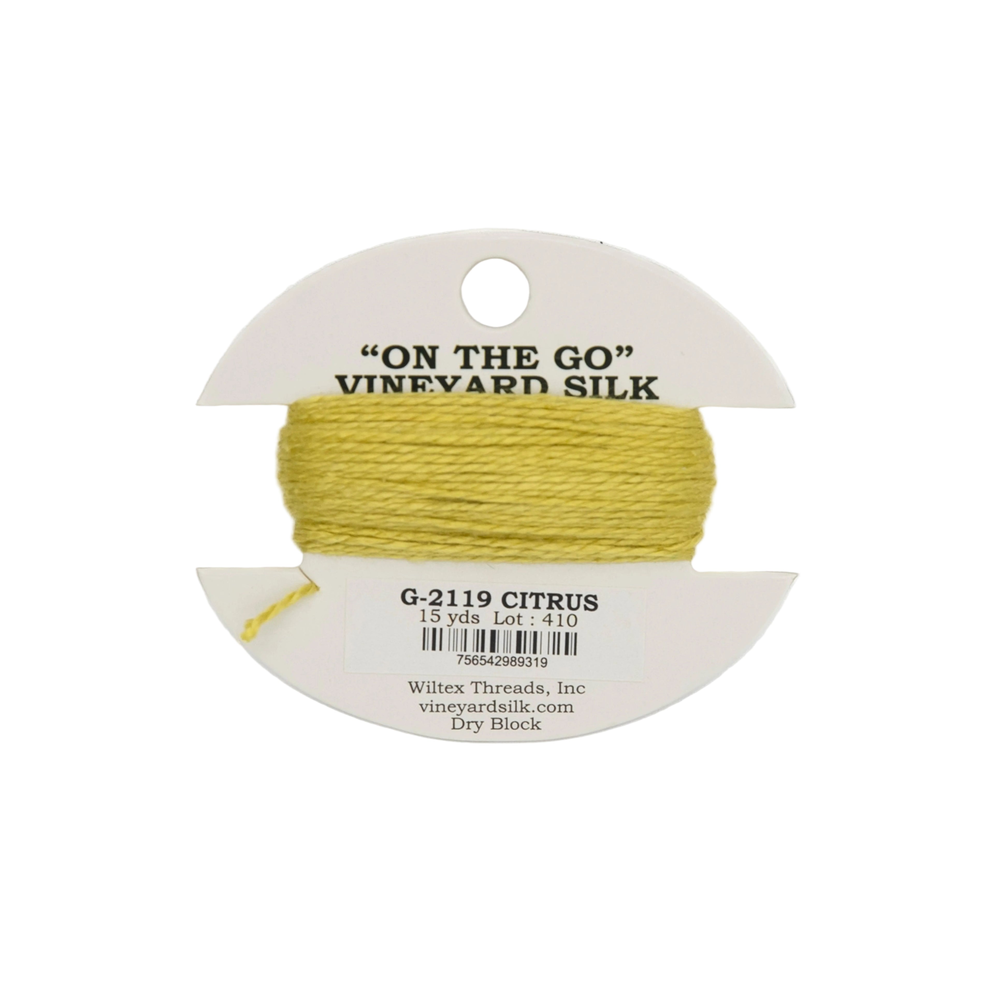 Vineyard Silk Card G-2119 Citrus — silk card for needlepoint, 18 mesh