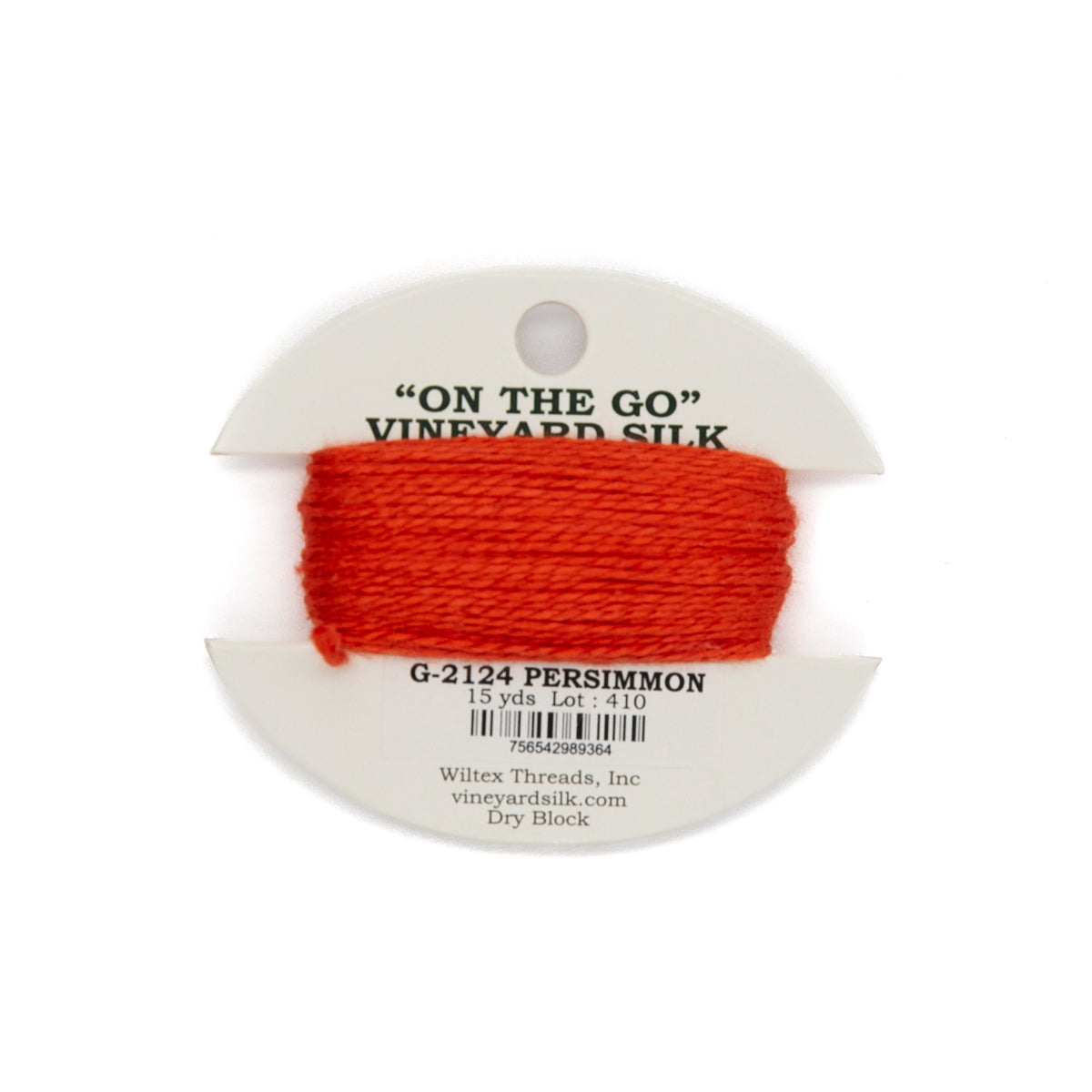 Vineyard Silk Card G-2124 Persimmon — silk card for needlepoint, 18 mesh