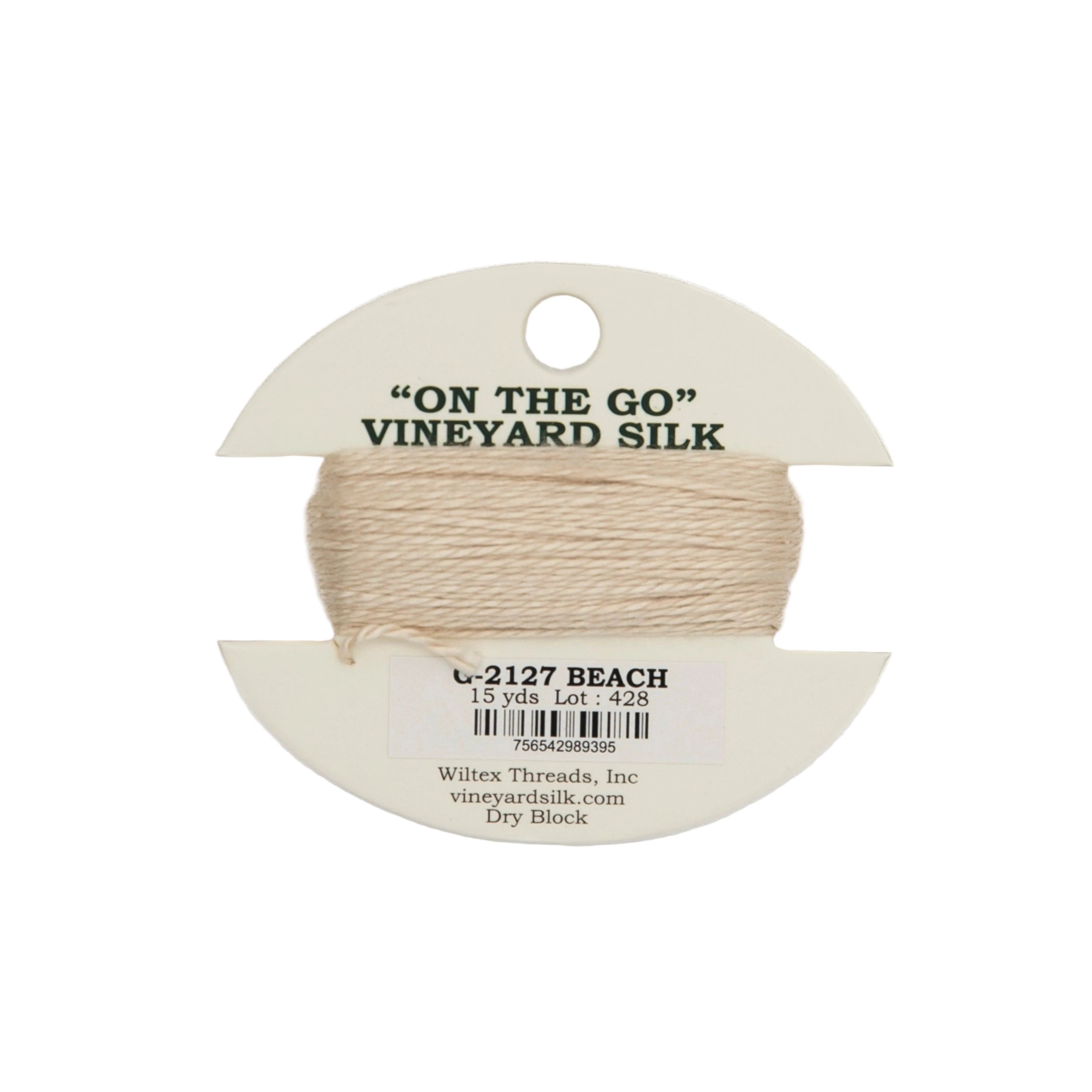 Vineyard Silk Card G-2127 Beach — silk card for needlepoint, 18 mesh