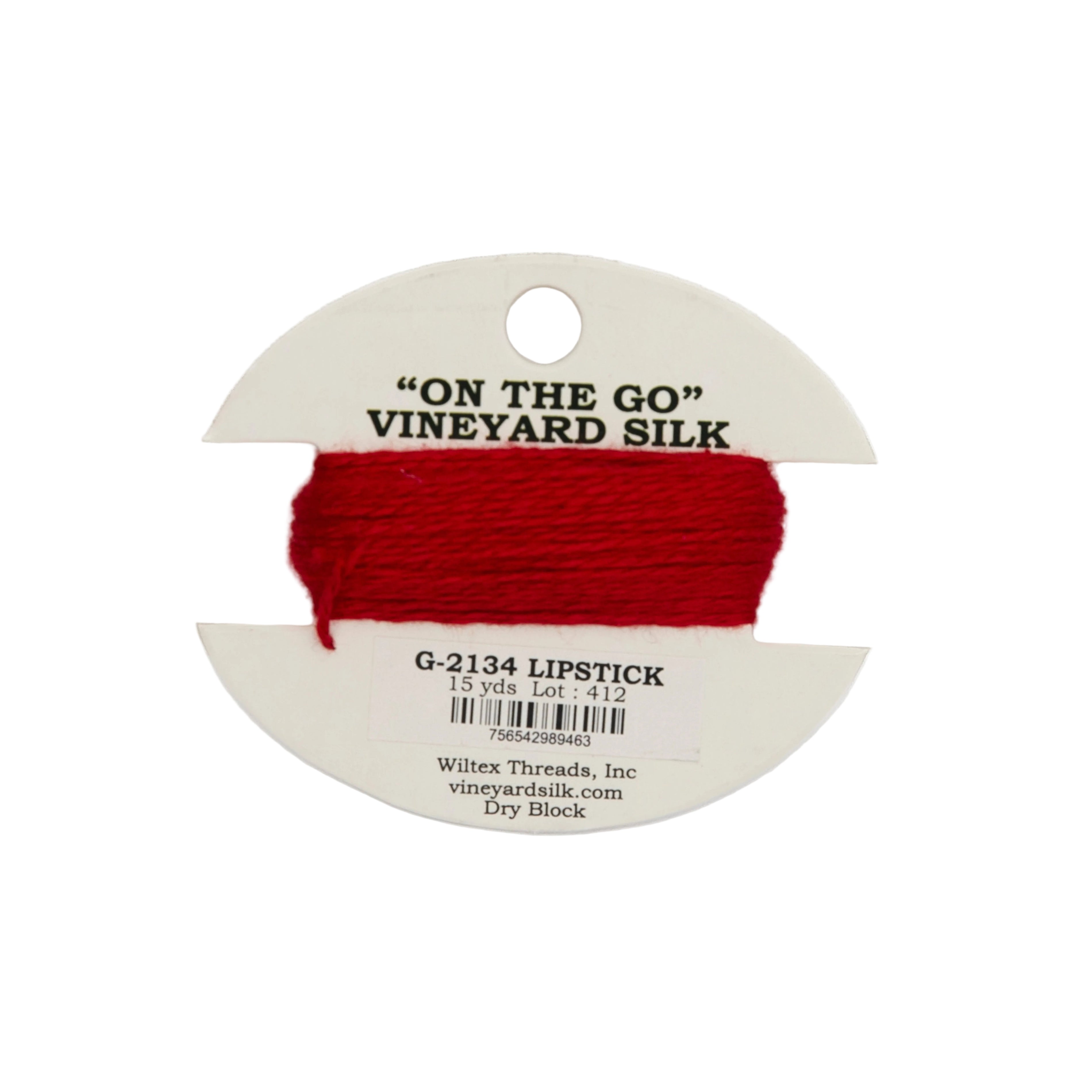 Vineyard Silk Card G-2134 Lipstick — silk card for needlepoint, 18 mesh