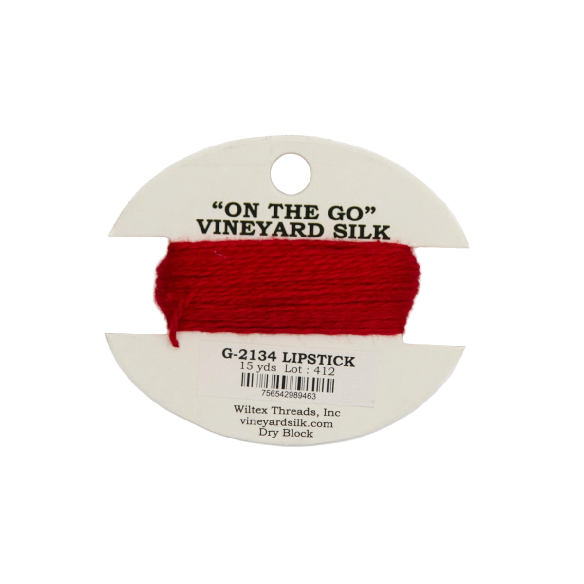Vineyard Silk Card G-2134 Lipstick — silk card for needlepoint, 18 mesh