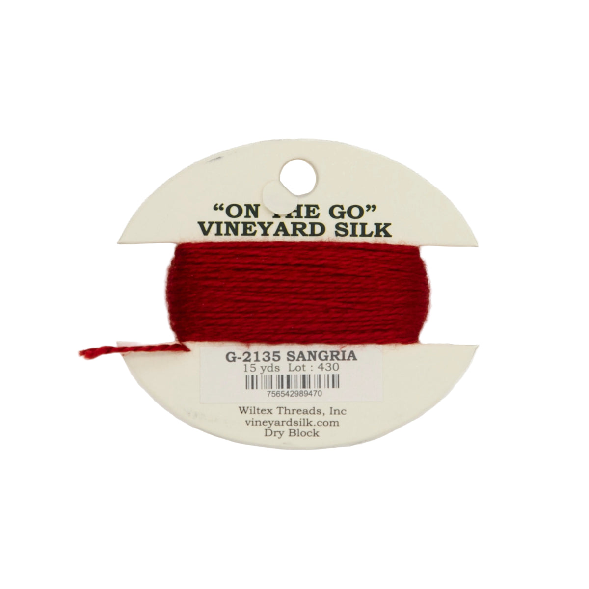 Vineyard Silk Card G-2135 Sangria — silk card for needlepoint, 18 mesh