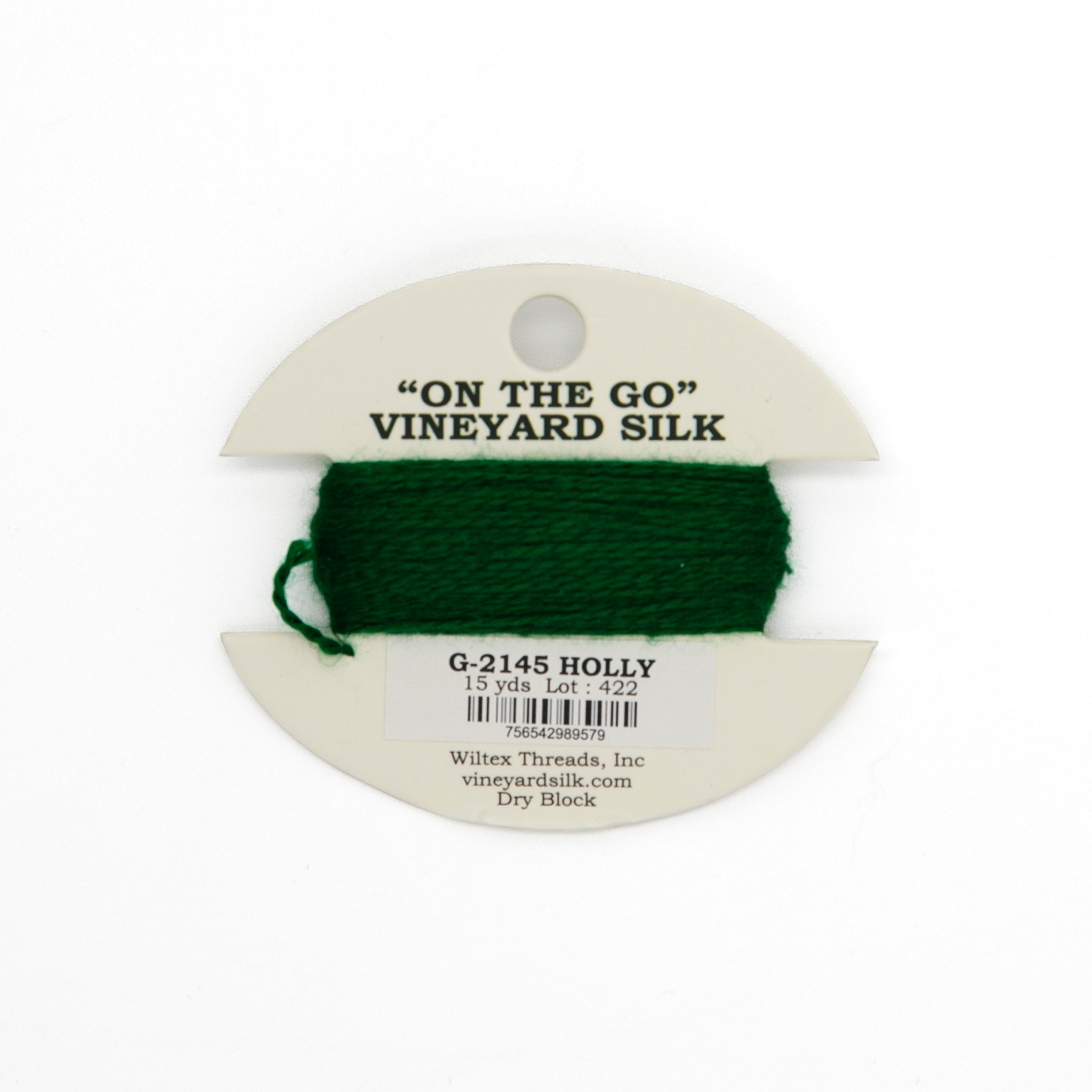 Vineyard Silk Card G-2145 Holly — silk card for needlepoint, 18 mesh