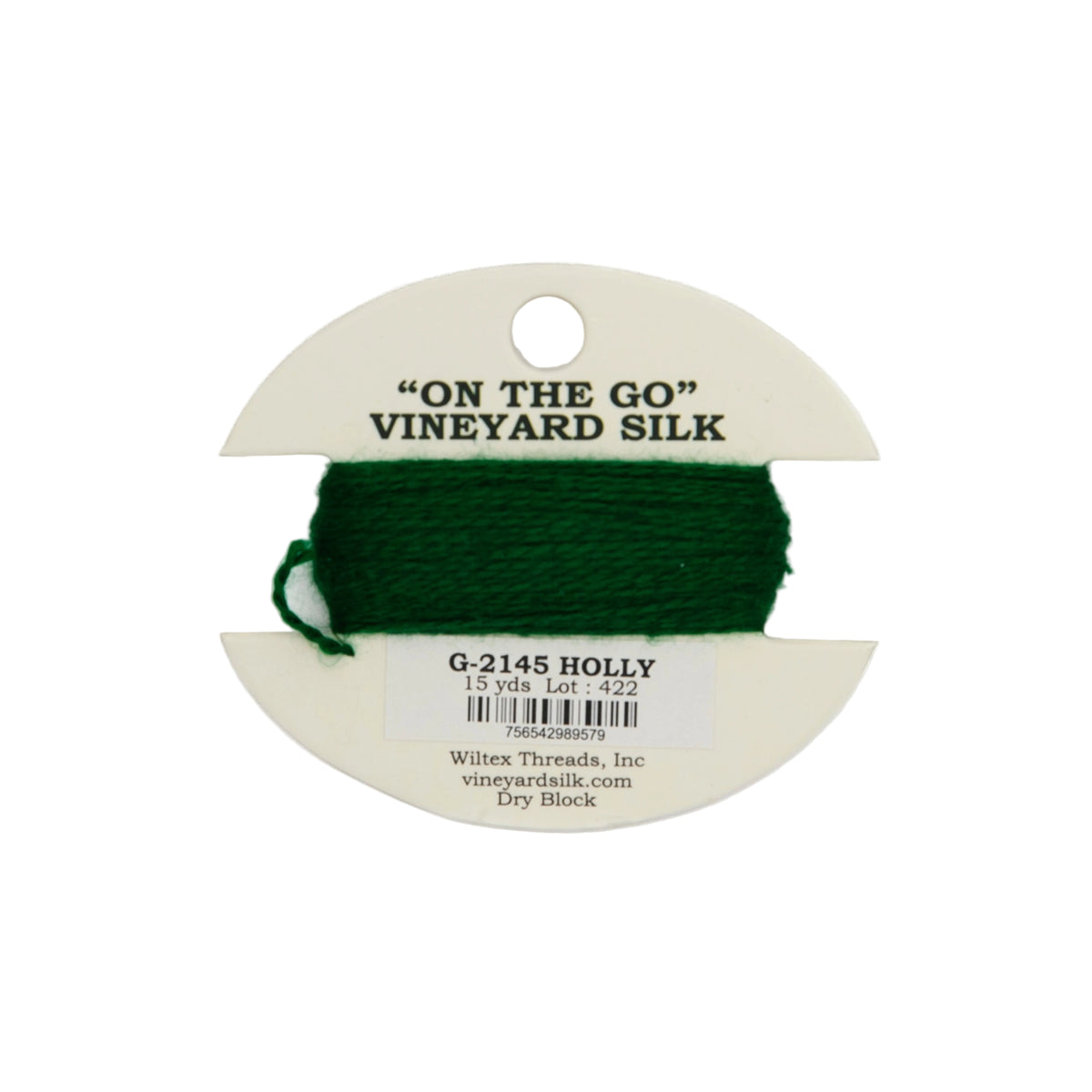 Vineyard Silk Card G-2145 Holly — silk card for needlepoint, 18 mesh