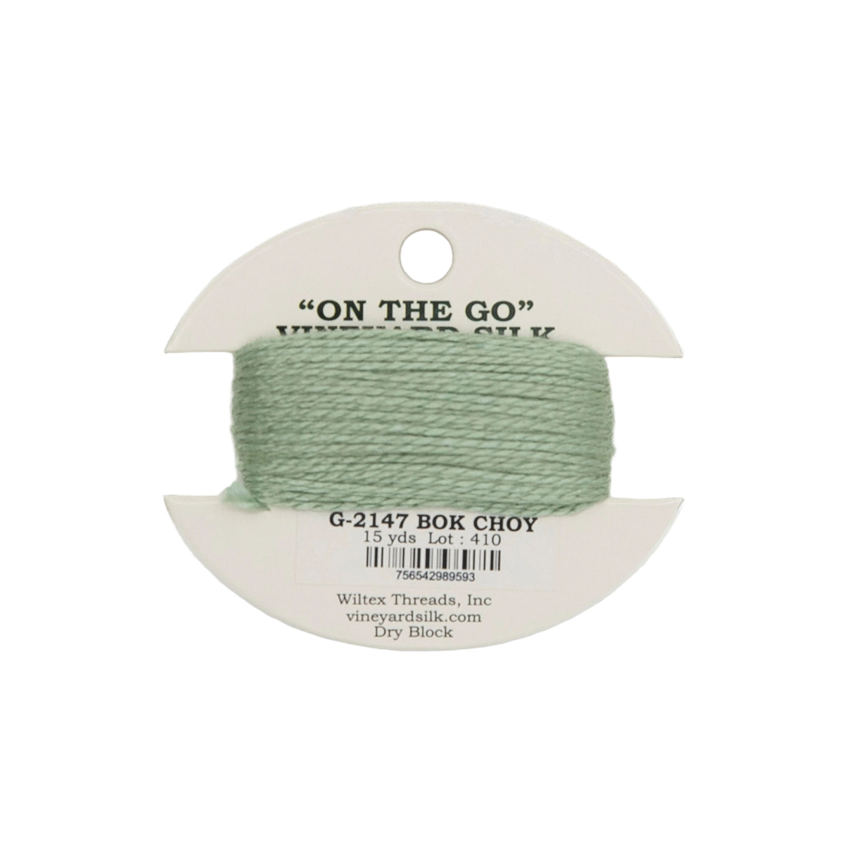 Vineyard Silk Card G-2147 Bok Choy — silk card for needlepoint, 18 mesh