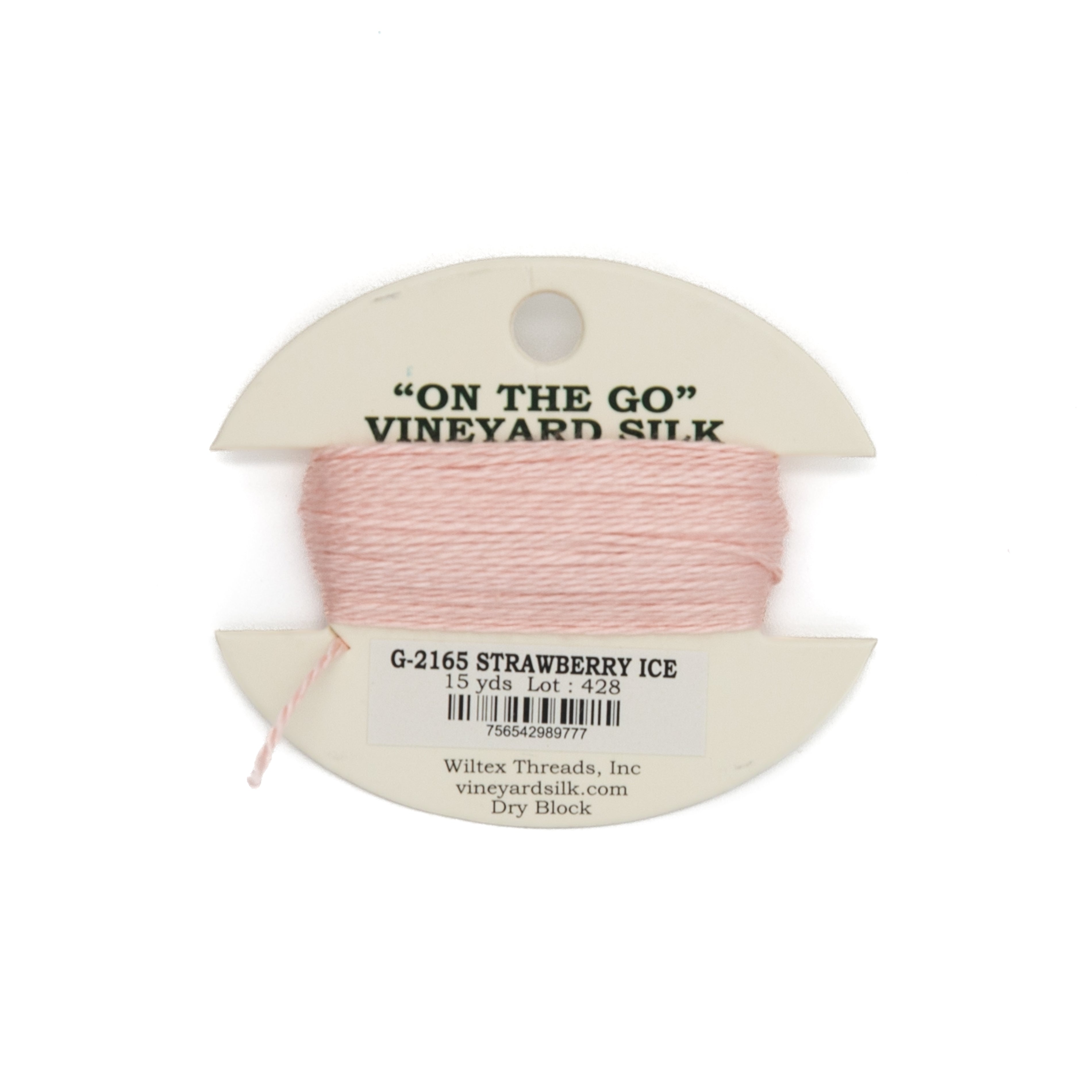 Vineyard Silk Card G-2165 Strawberry Ice — silk card for needlepoint, 18 mesh