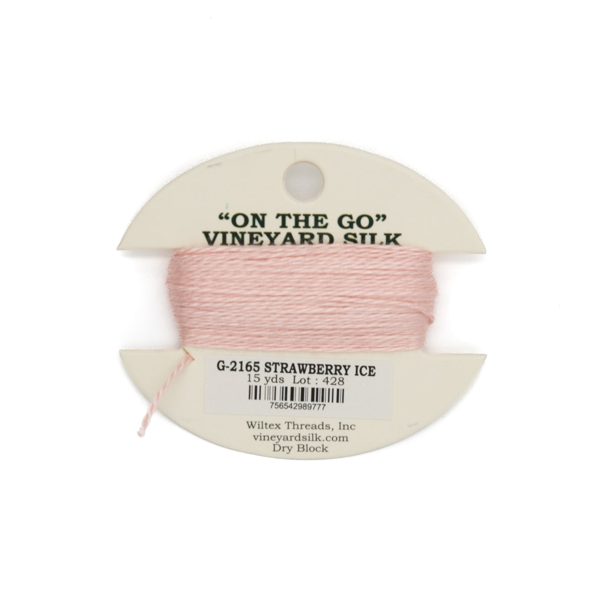 Vineyard Silk Card G-2165 Strawberry Ice — silk card for needlepoint, 18 mesh