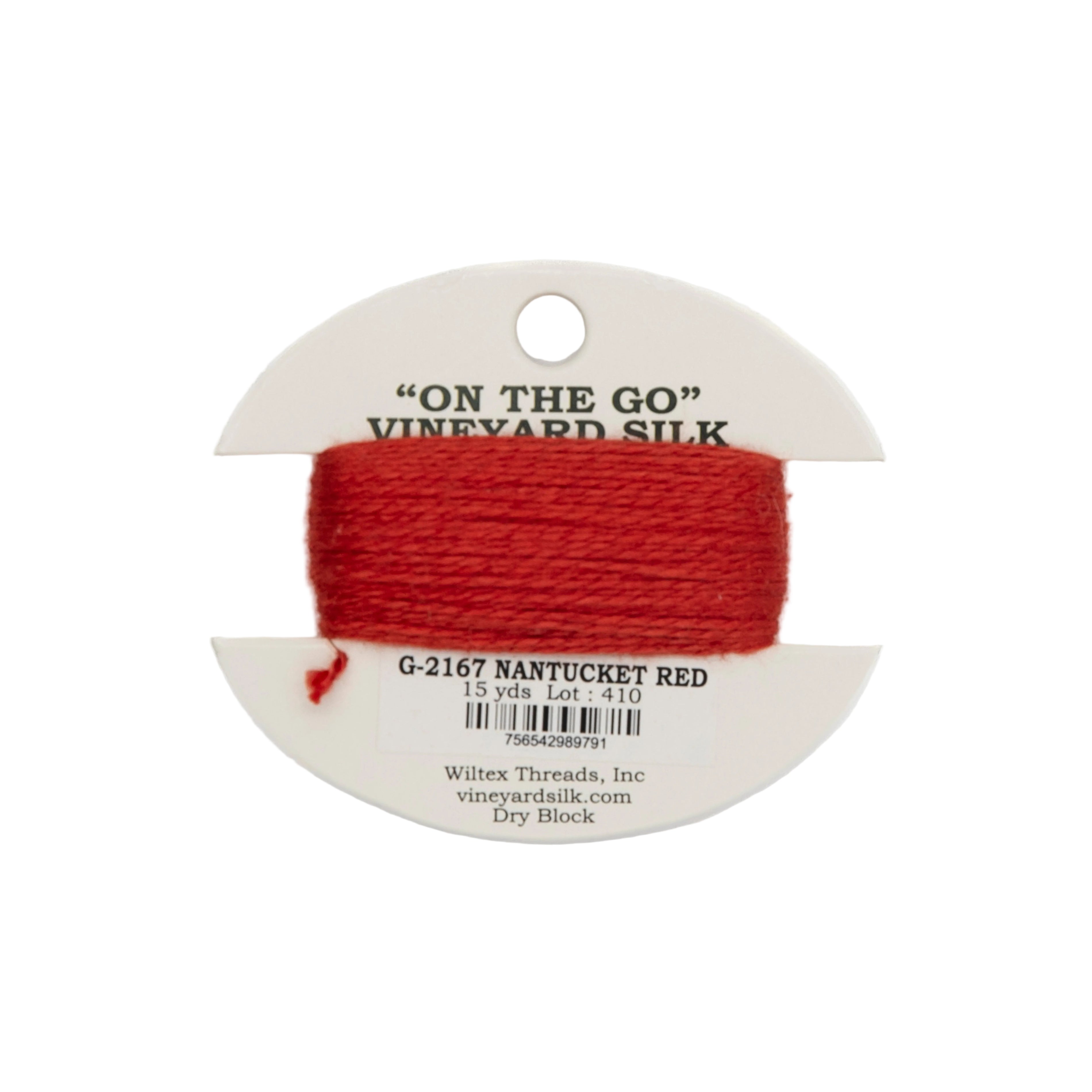 Vineyard Silk Card G-2167 Nantucket Red — silk card for needlepoint, 18 mesh