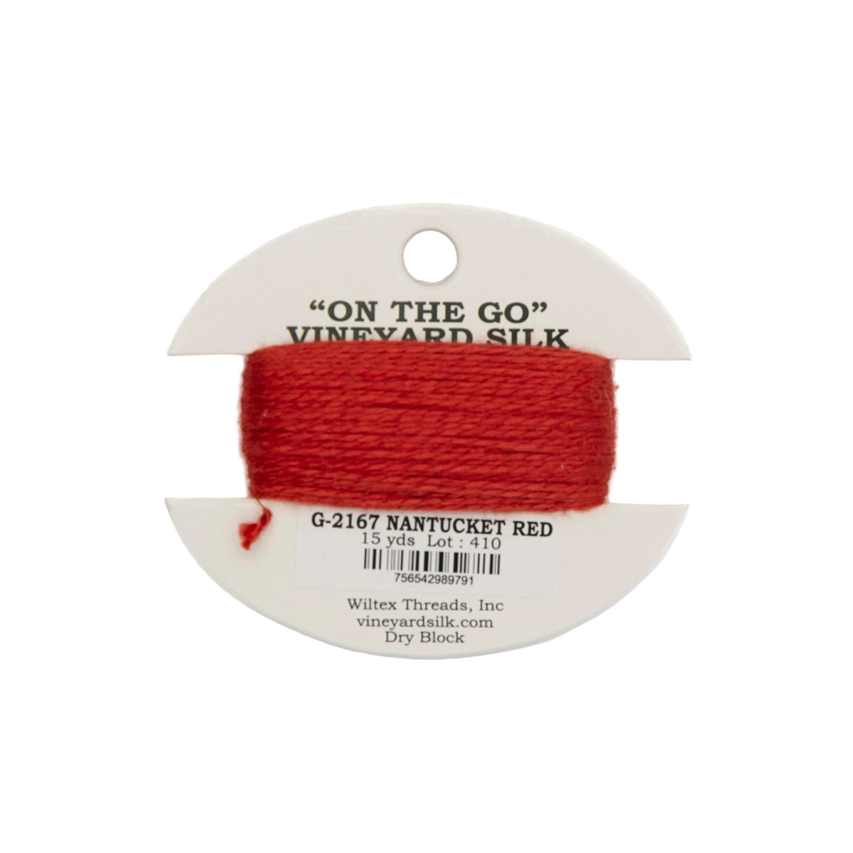 Vineyard Silk Card G-2167 Nantucket Red — silk card for needlepoint, 18 mesh